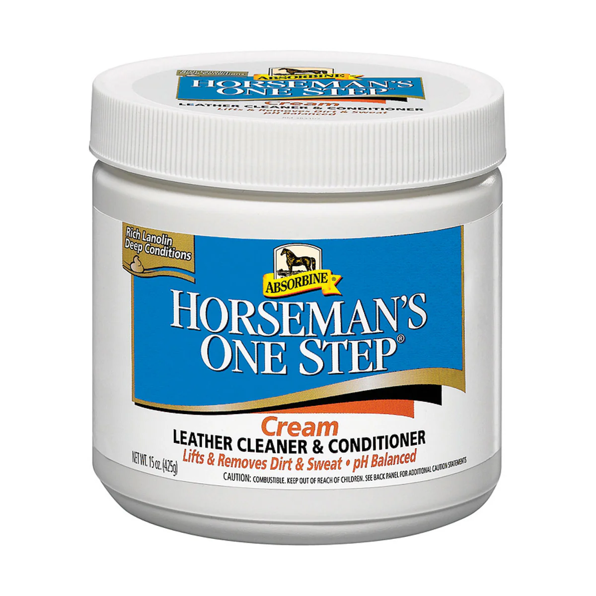 Absorbine Horseman's One Step Cream Leather Cleaner & Conditioner 425g