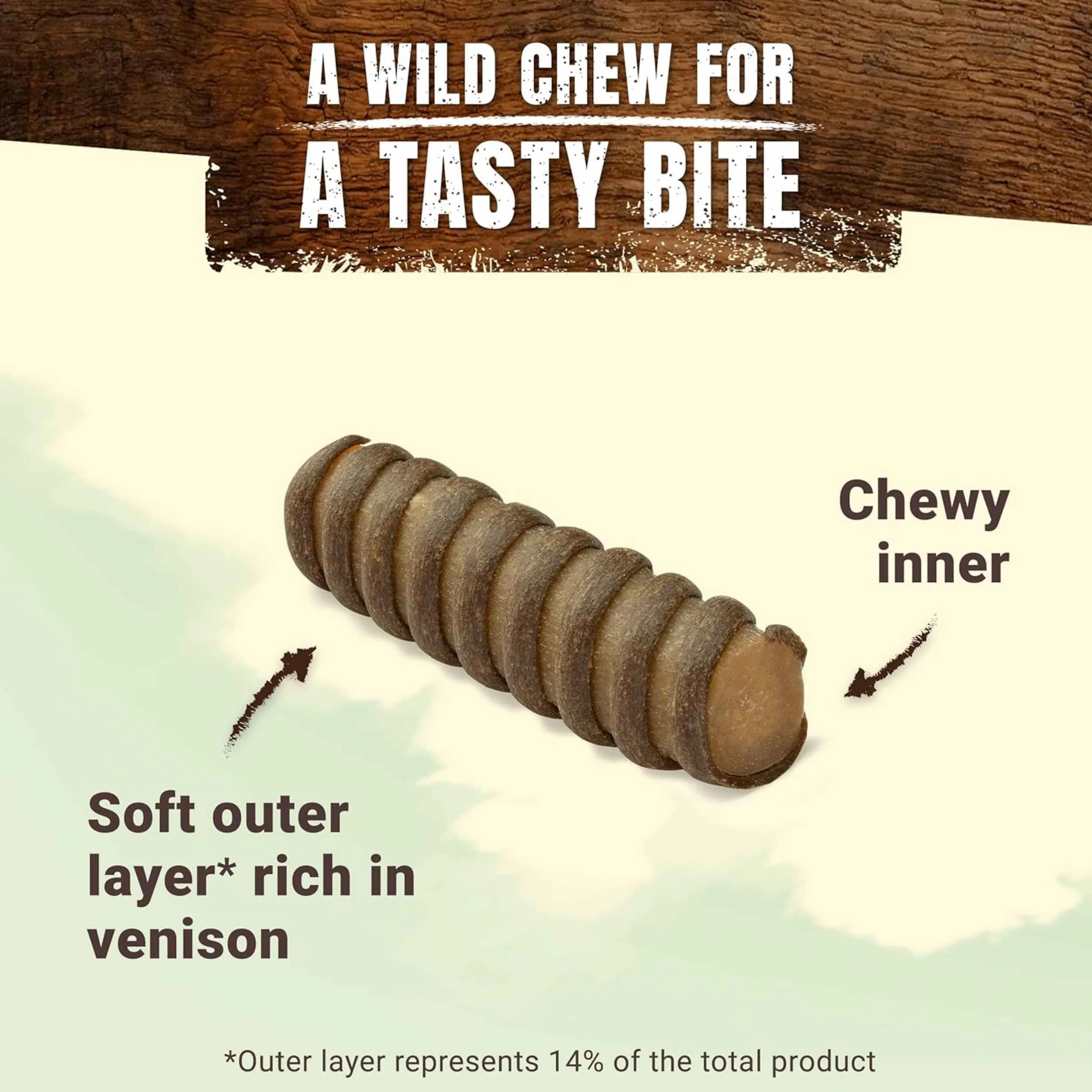 Adventuros Wild Chews Venison Small Dog Treats 150g x 7 Packs - Image 3