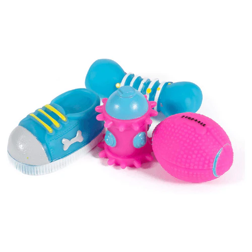 Ancol Small Bite Vinyl Puppy Selection 4 Pack