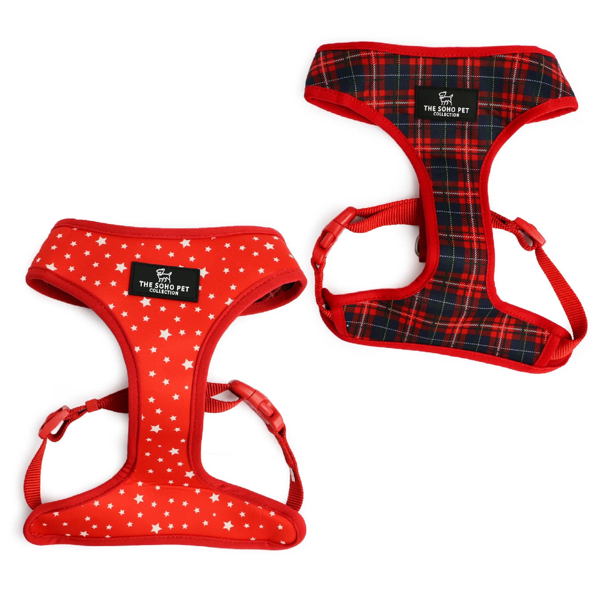Ancol Soho Reversible Tartan/Star Dog Harness