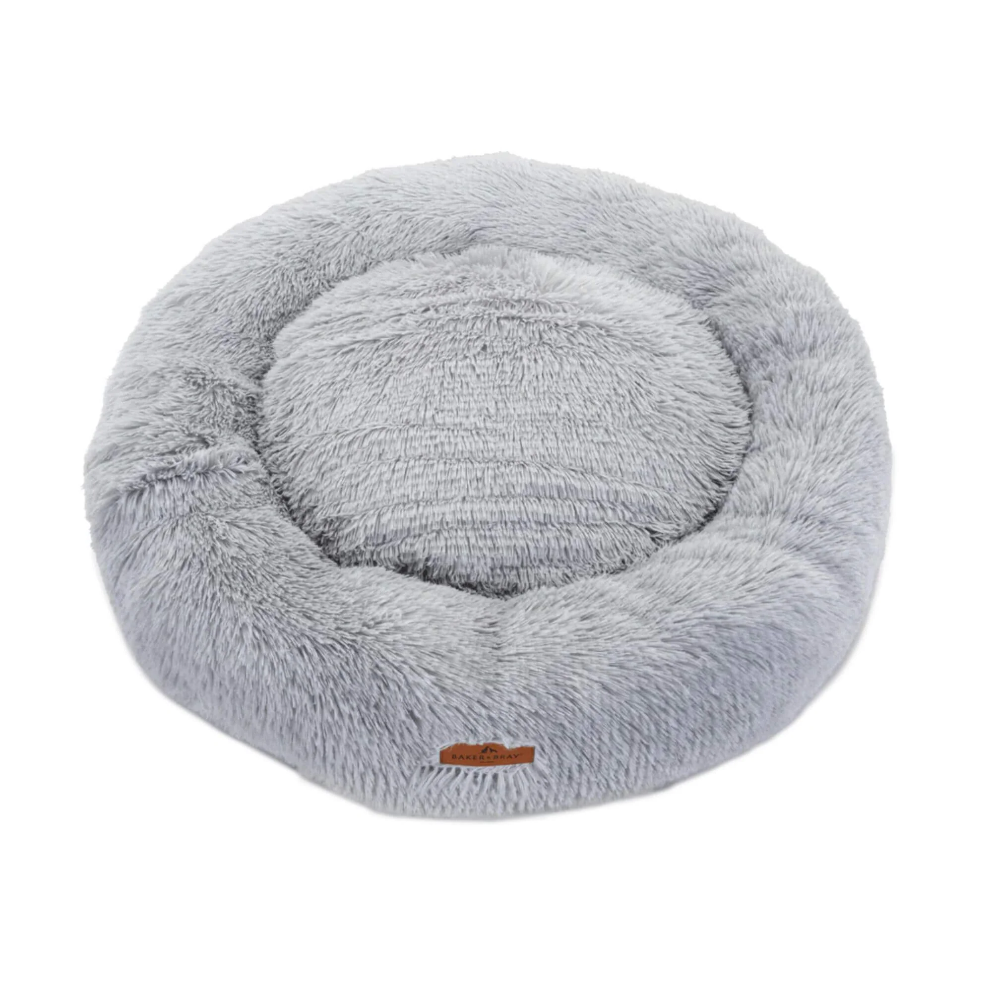 Baker & Bray Calming Donut Dog Bed - Light Grey - Image 3