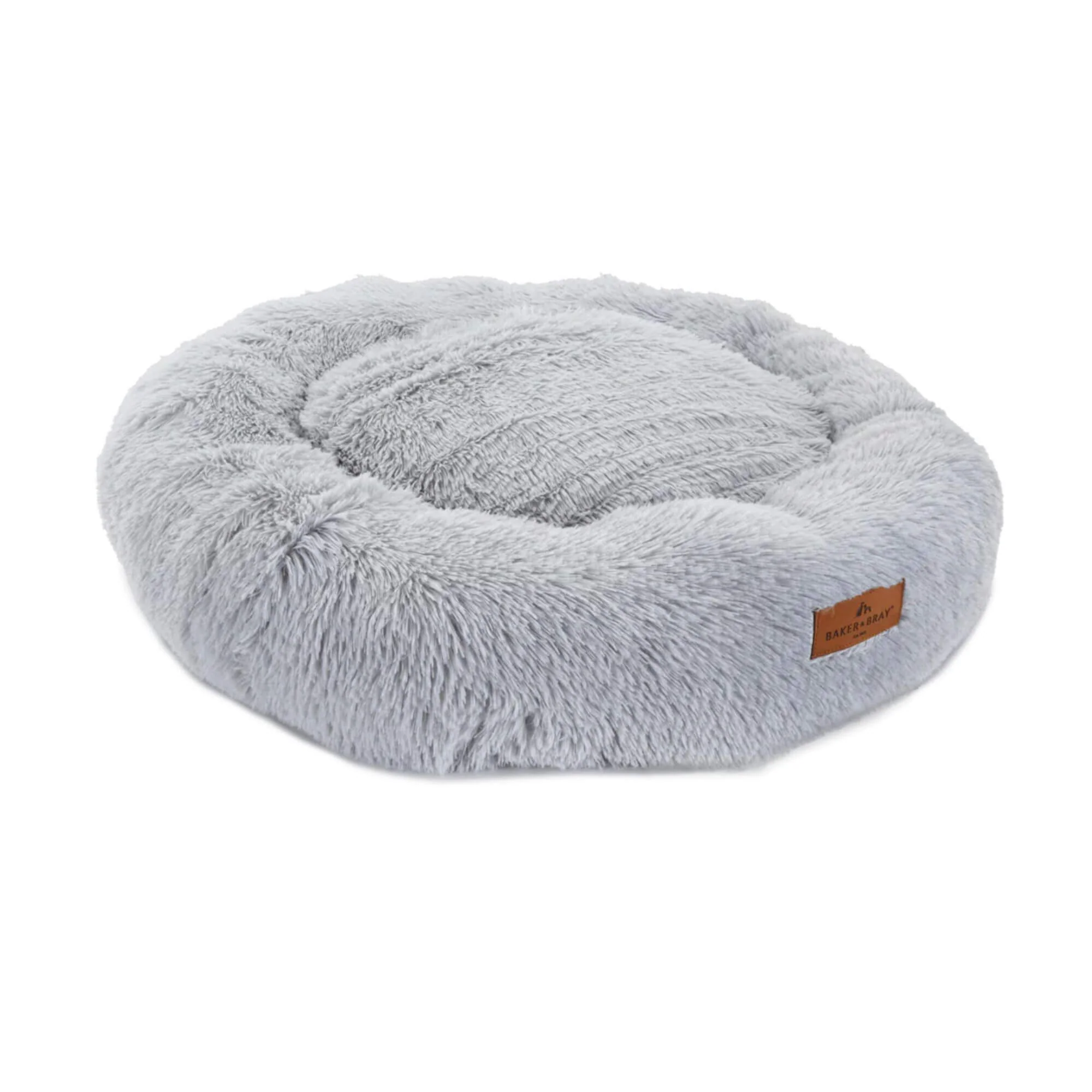Baker & Bray Calming Donut Dog Bed - Light Grey - Image 4