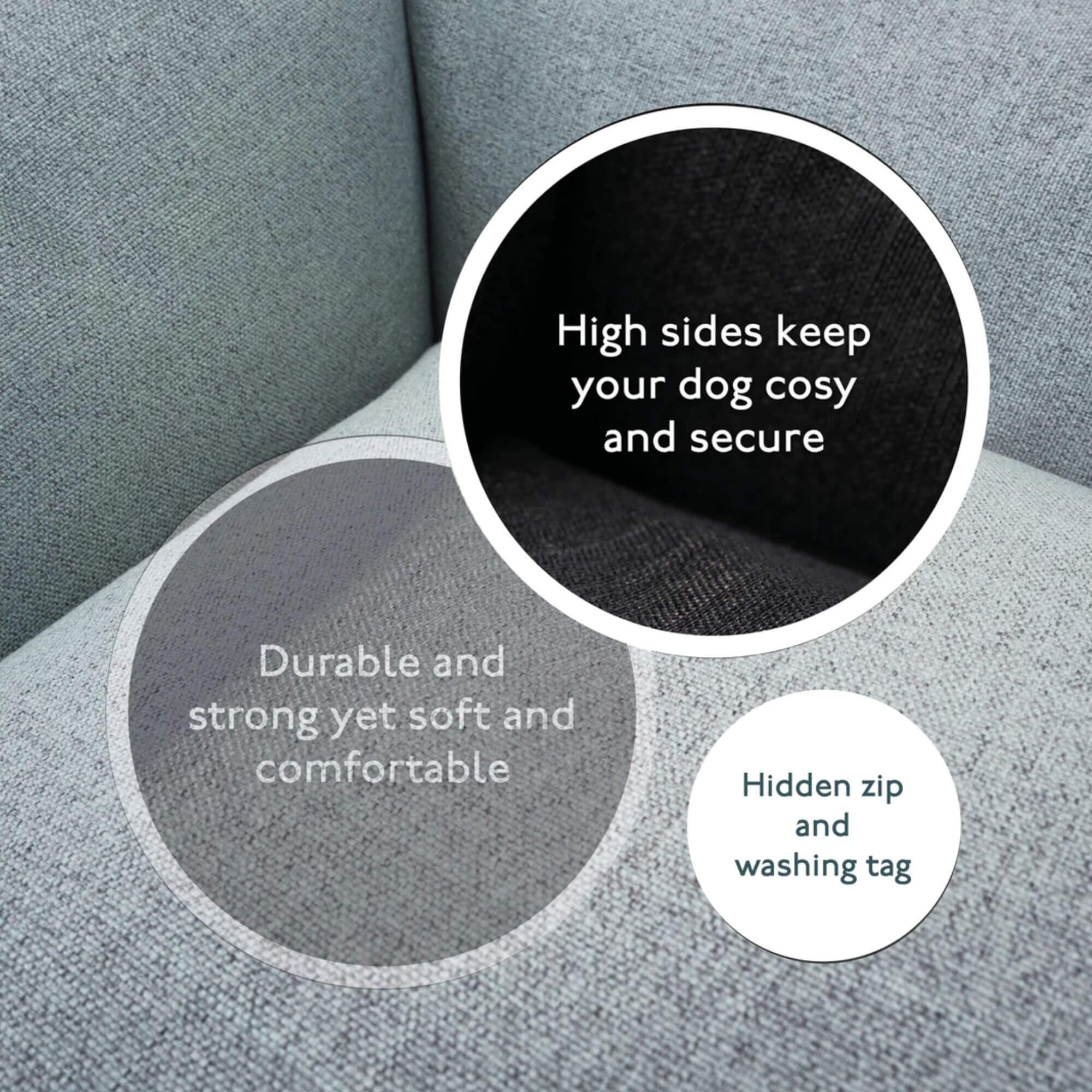 Baker & Bray Eco Luxe Orthopaedic Luxury Dog Bed - Navy Blue - Image 11