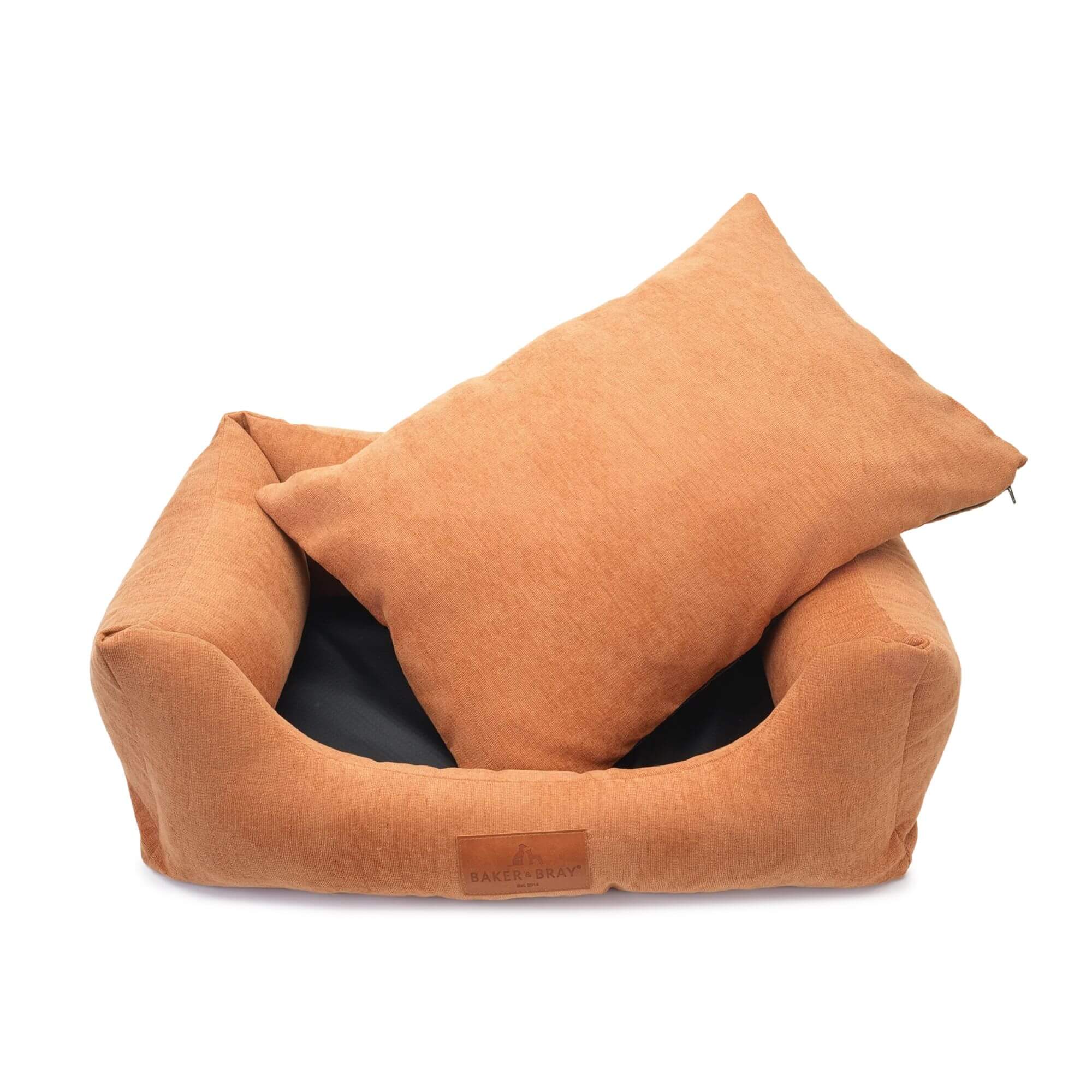 Baker & Bray Eco Luxe Orthopaedic Luxury Dog Bed - Peach Fuzz - Image 4