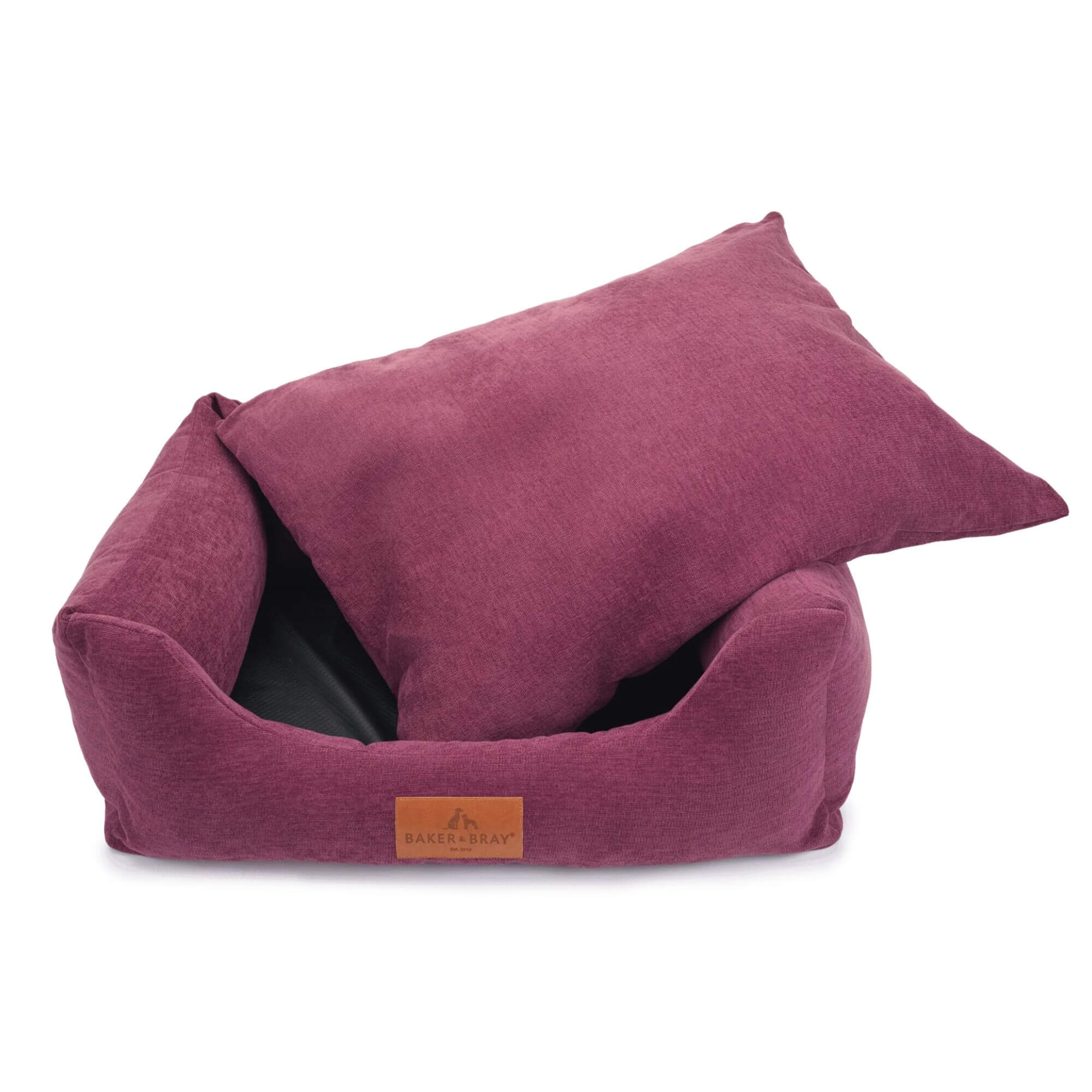 Baker & Bray Eco Luxe Orthopaedic Luxury Dog Bed - Rhubarb Red - Image 4