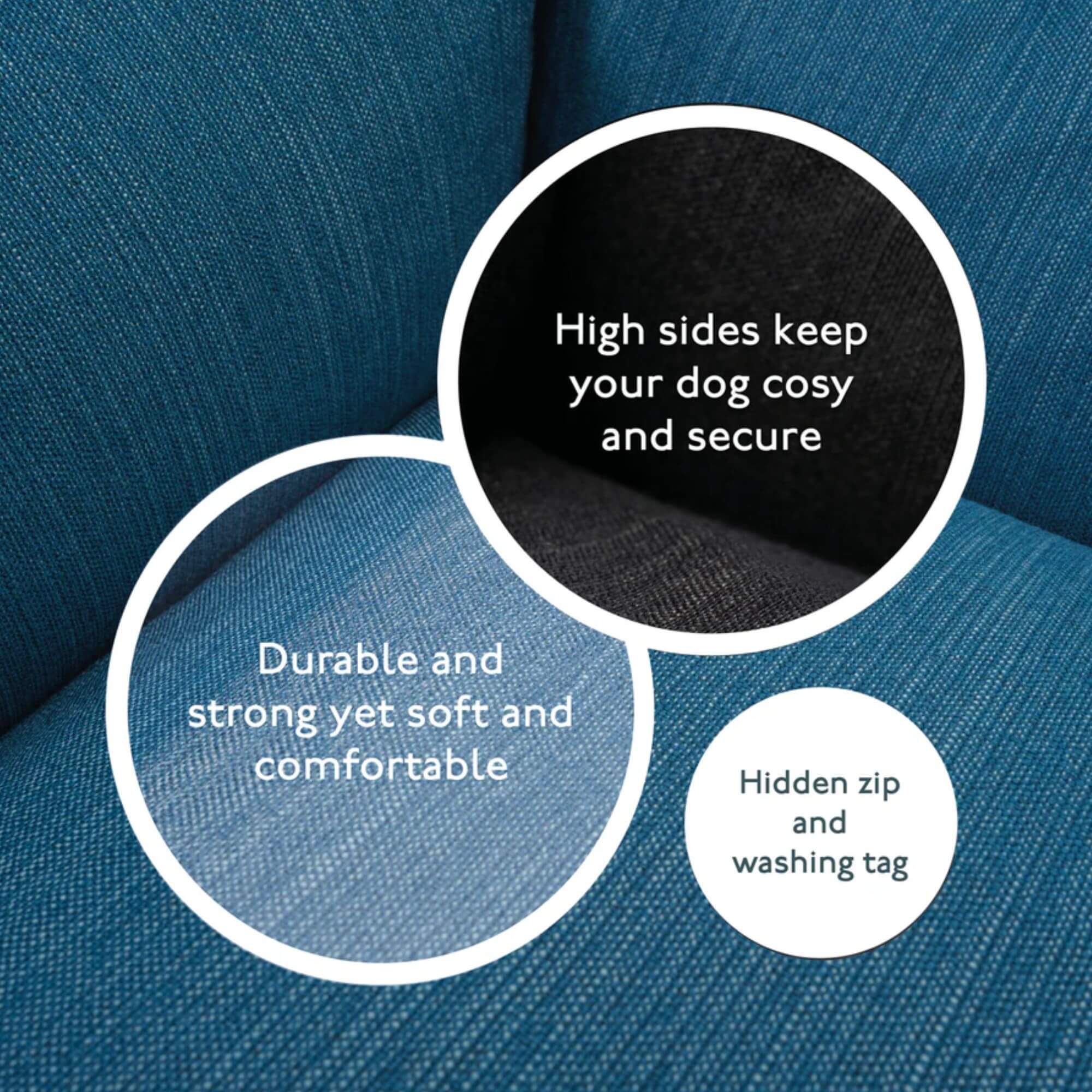 Baker & Bray Eco Luxe Orthopaedic Luxury Dog Bed - Teal - Image 10