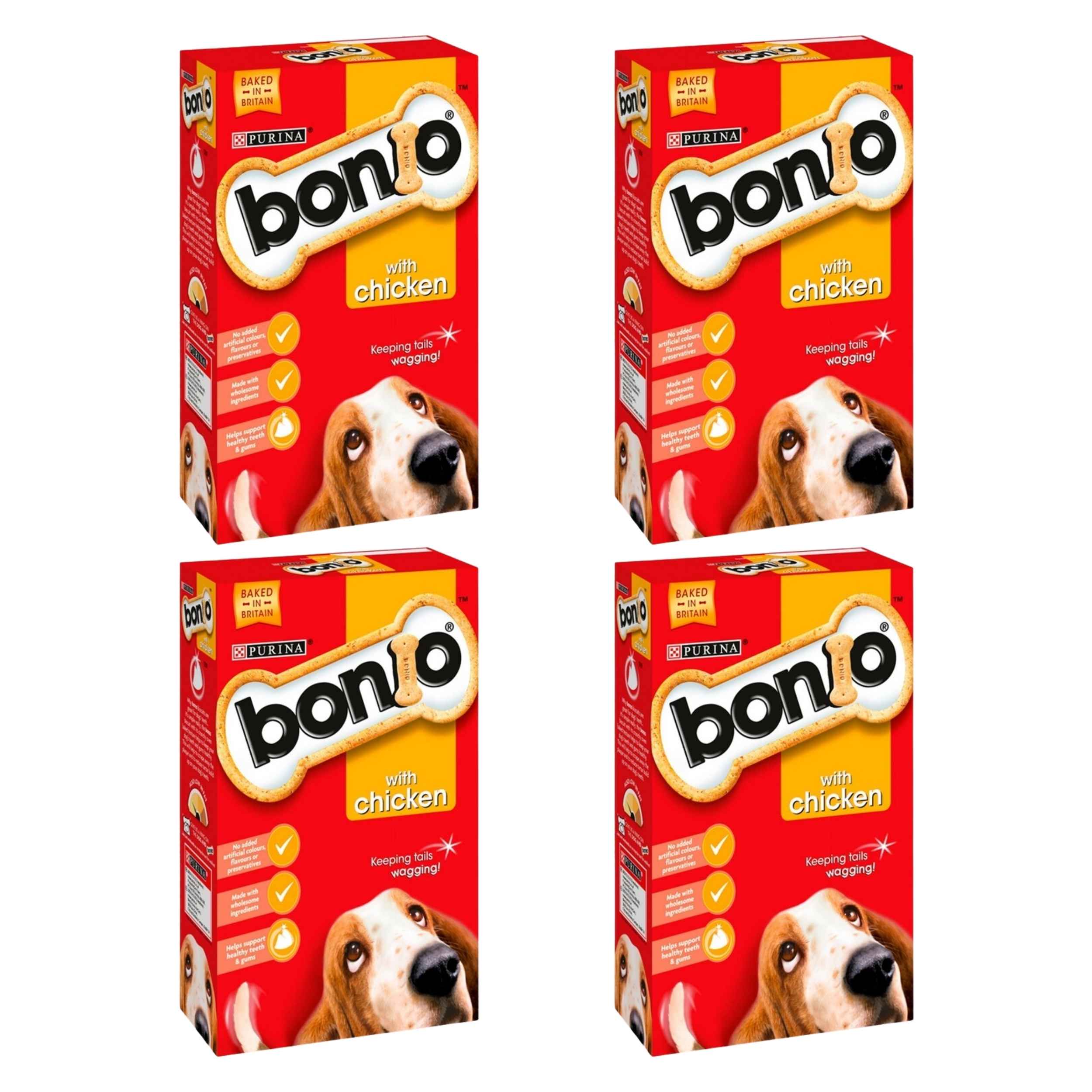 Bonio Chicken Dog Biscuits 1.2kg x 4 Packs
