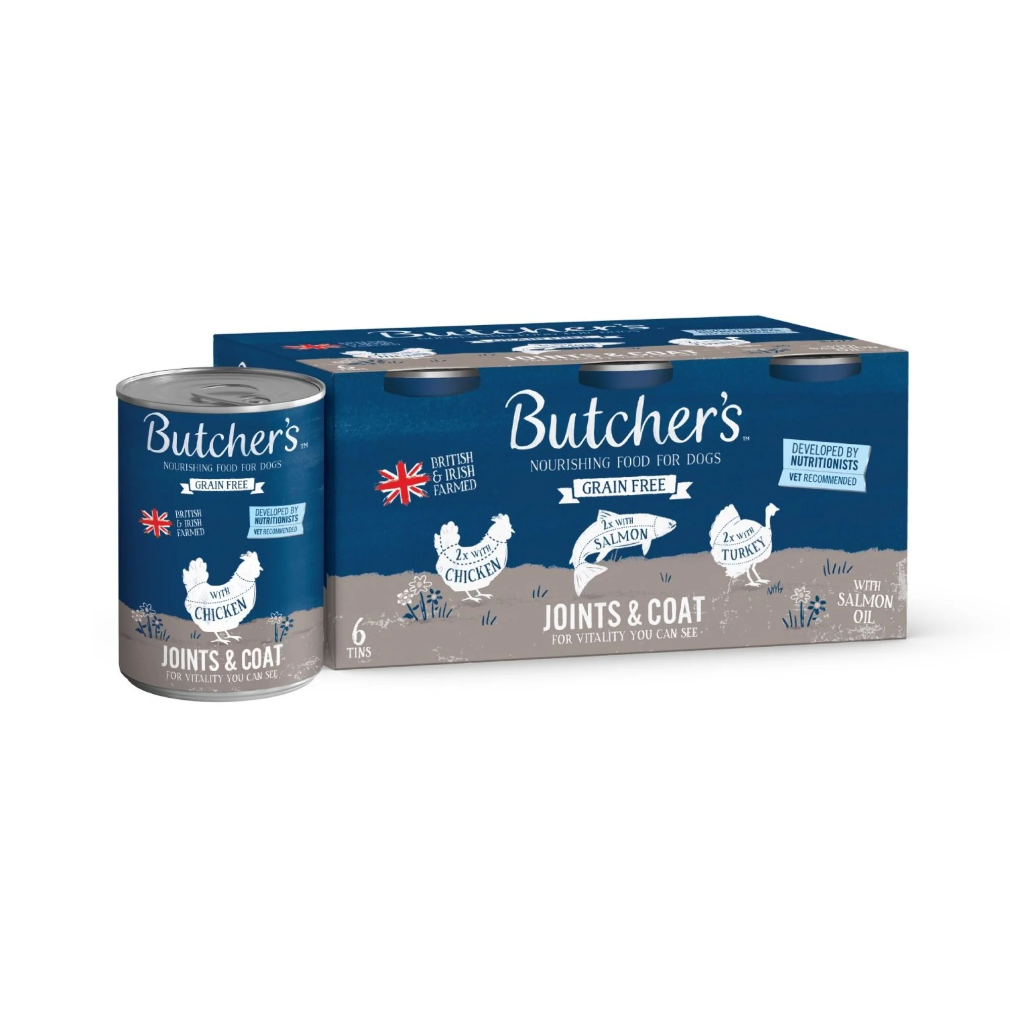 Butcher's Grain Free Joints & Coat Mixed Tins 24 x 390g