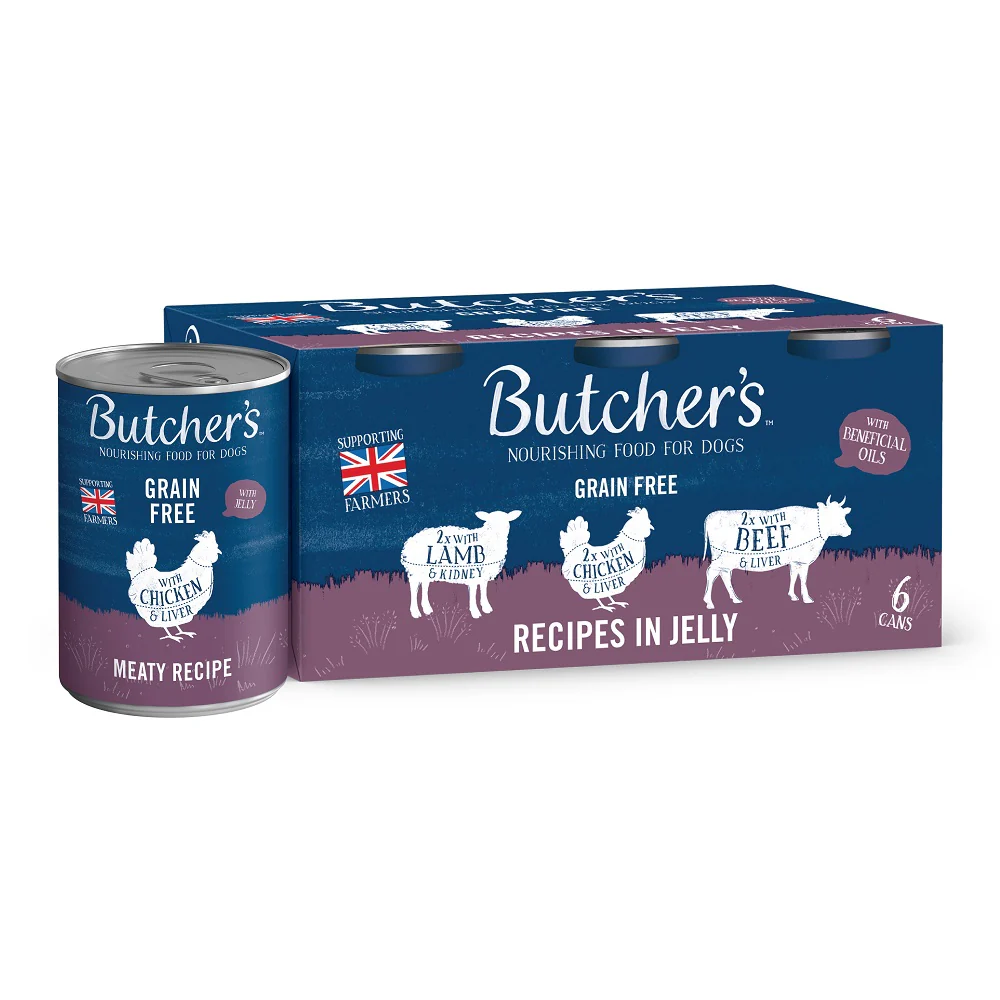 Butcher's Grain Free Recipes in Jelly Tins 24 x 400g