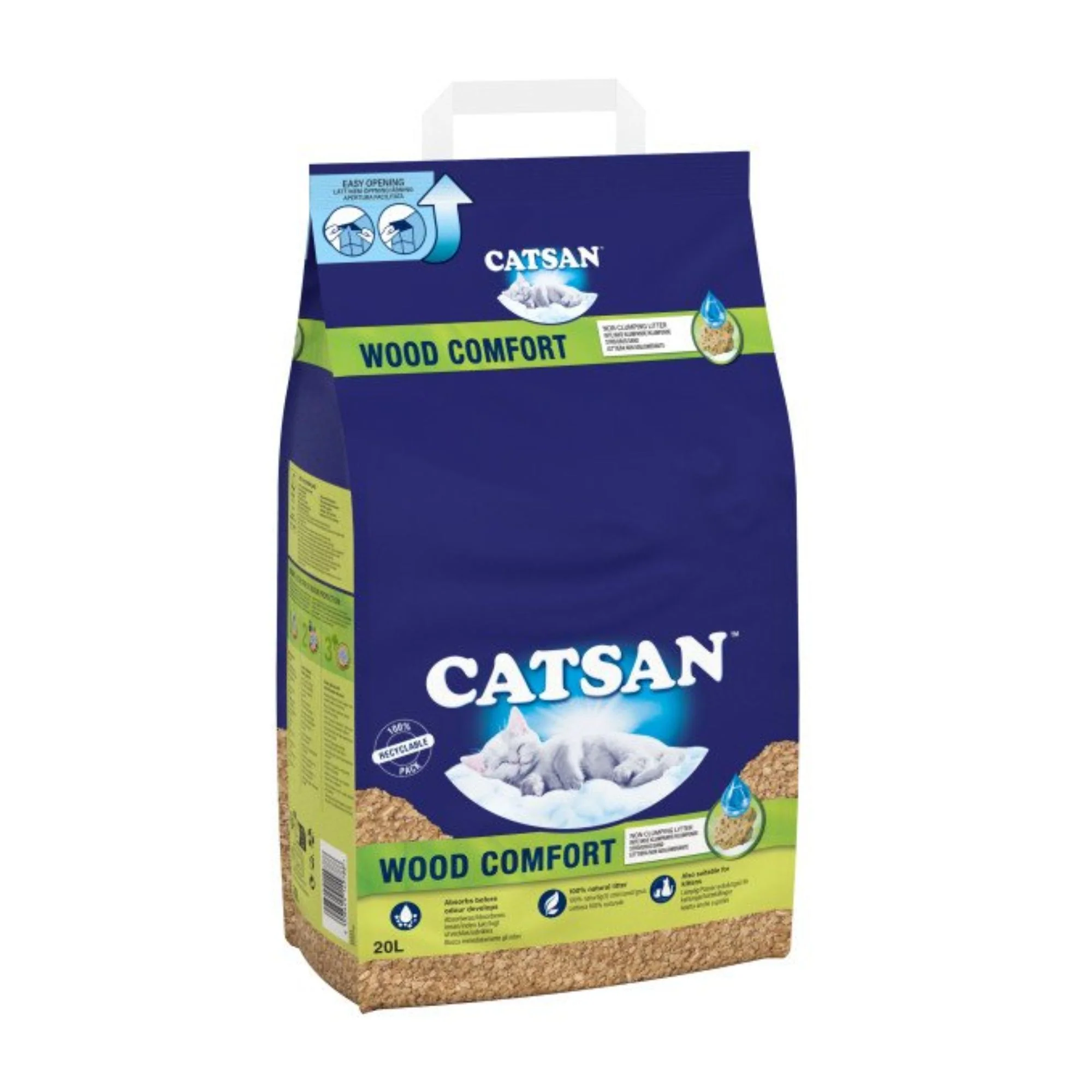 Catsan Wood Comfort Biodegradable Cat Litter 20L