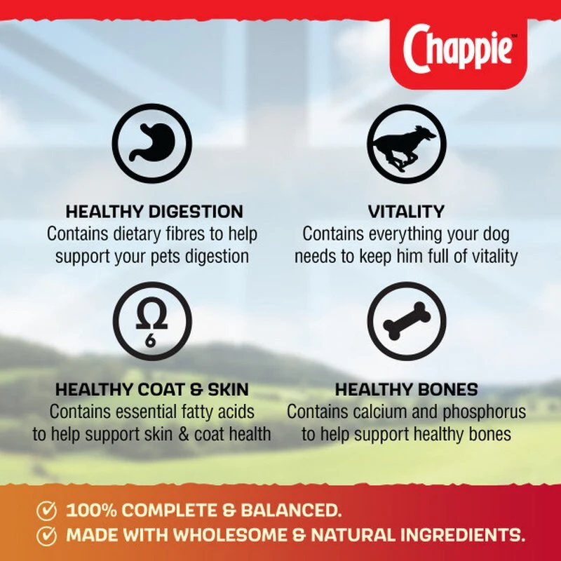 Chappie Tins Favourites Wet Dog Food 412g x 24 - Image 3