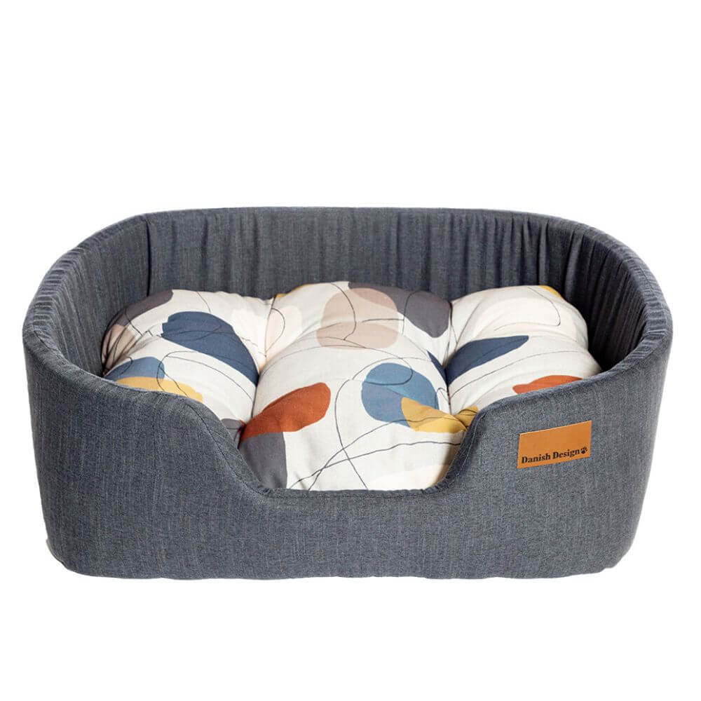 Danish Design Colour Block Silver Lux Slumber Dog Bed - Image 3