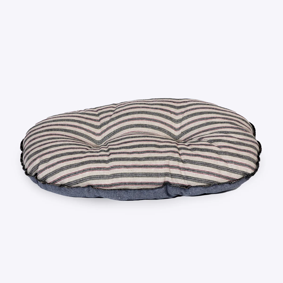 Danish Design Rustic Stripes Demin Quilted Mattress Dog Bed - Image 3