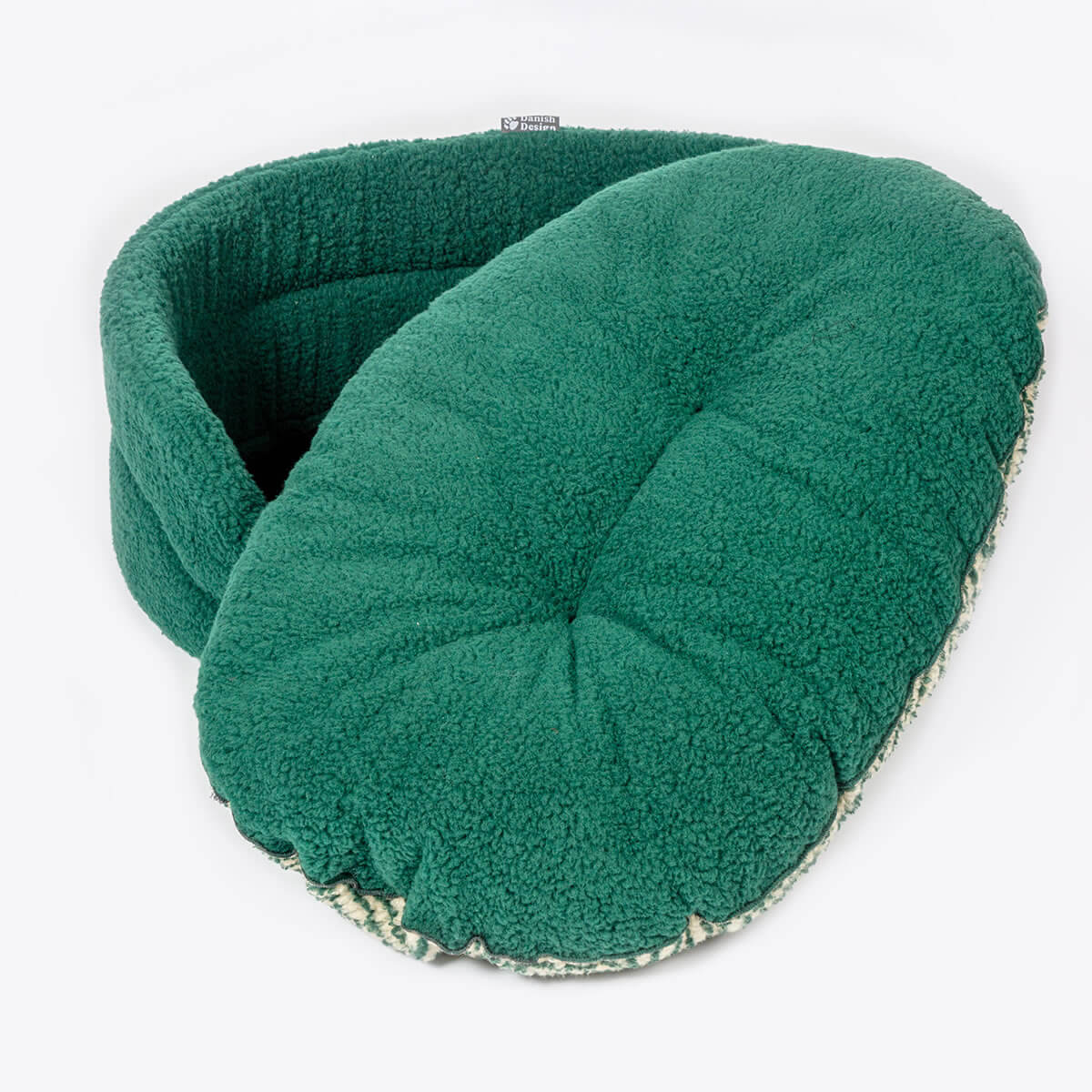 Danish Design Sherpa Fleece Green Herringbone Slumber Bed - Image 3