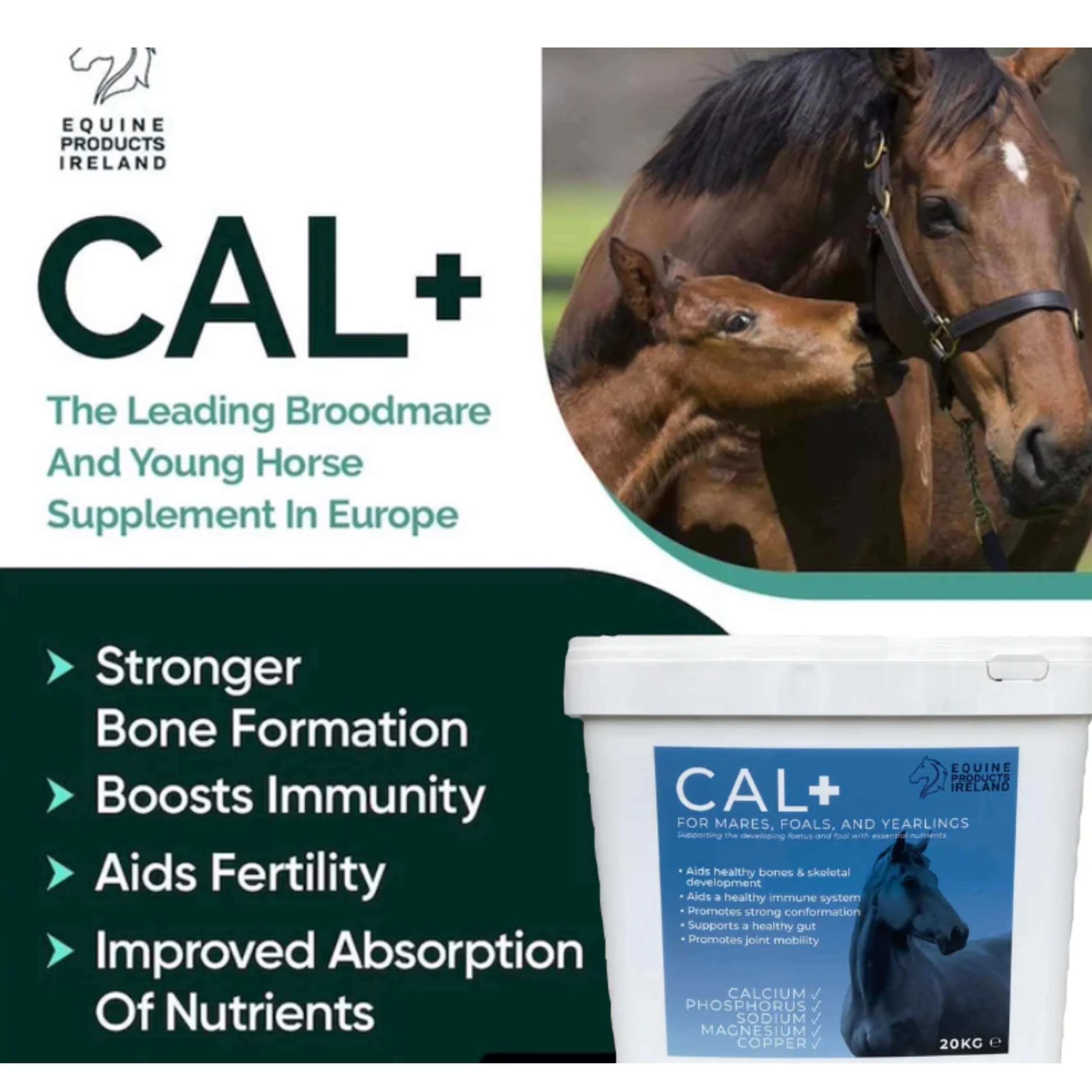 Equine Products Ireland Cal + Horse Supplement 4.5 kg - Image 2