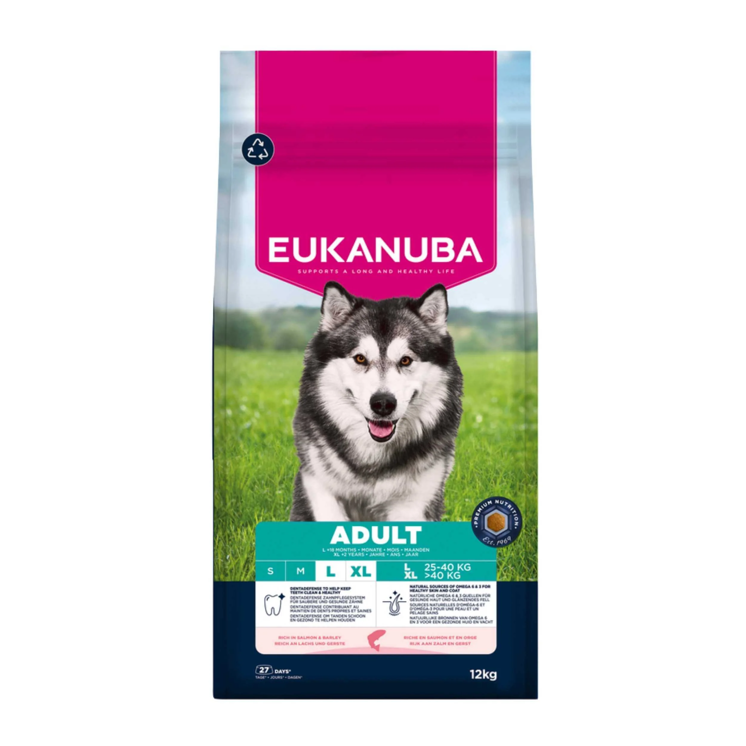 Eukanuba Adult Large Breed Adult Dry Dog Food Salmon & Barley 12kg