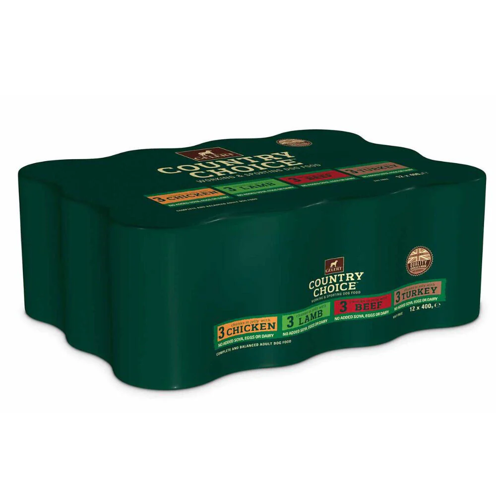 Gelert Country Choice Variety in Jelly Dog Food 400g x 48 - Image 2