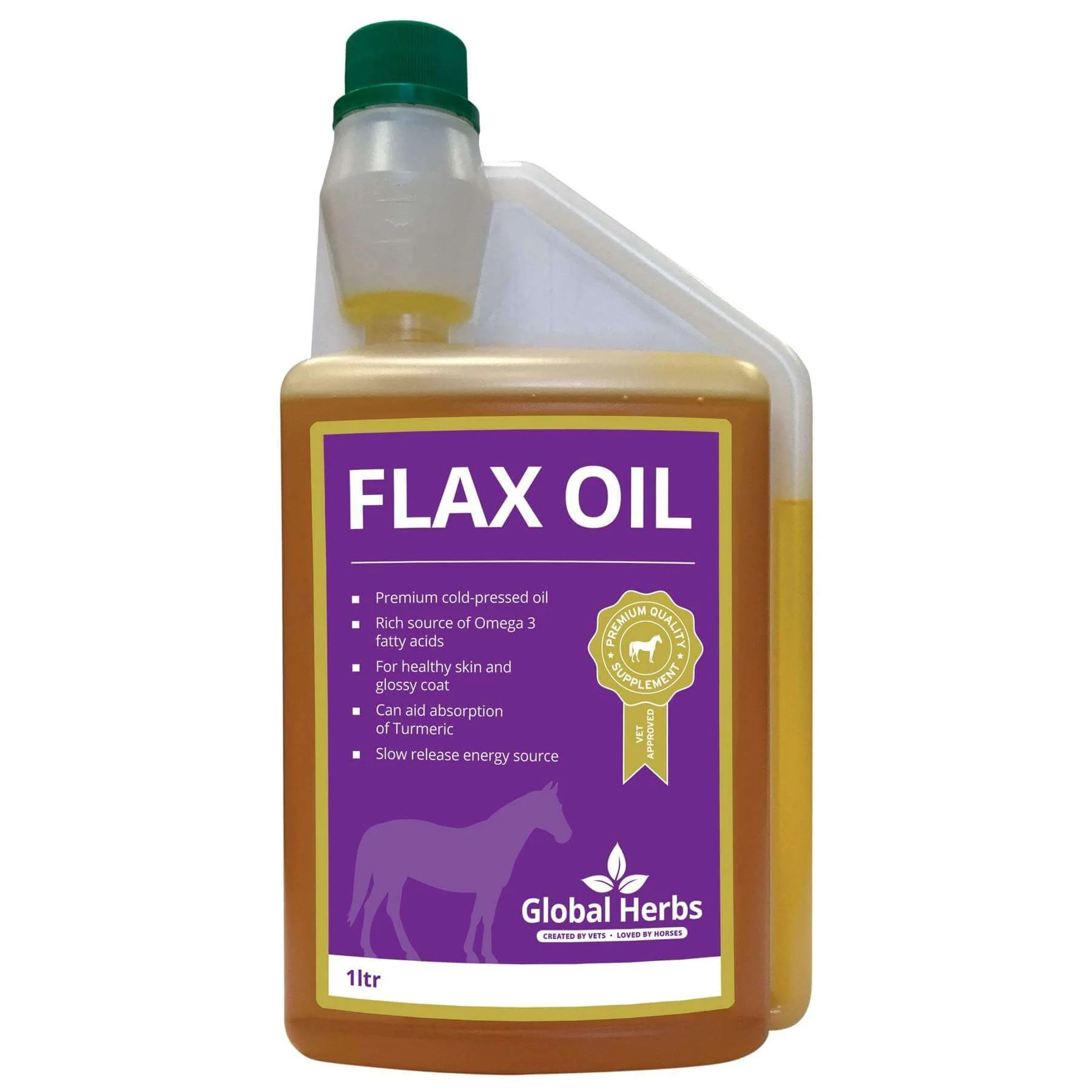 Global Herbs Flax Oil Supplement for Horses