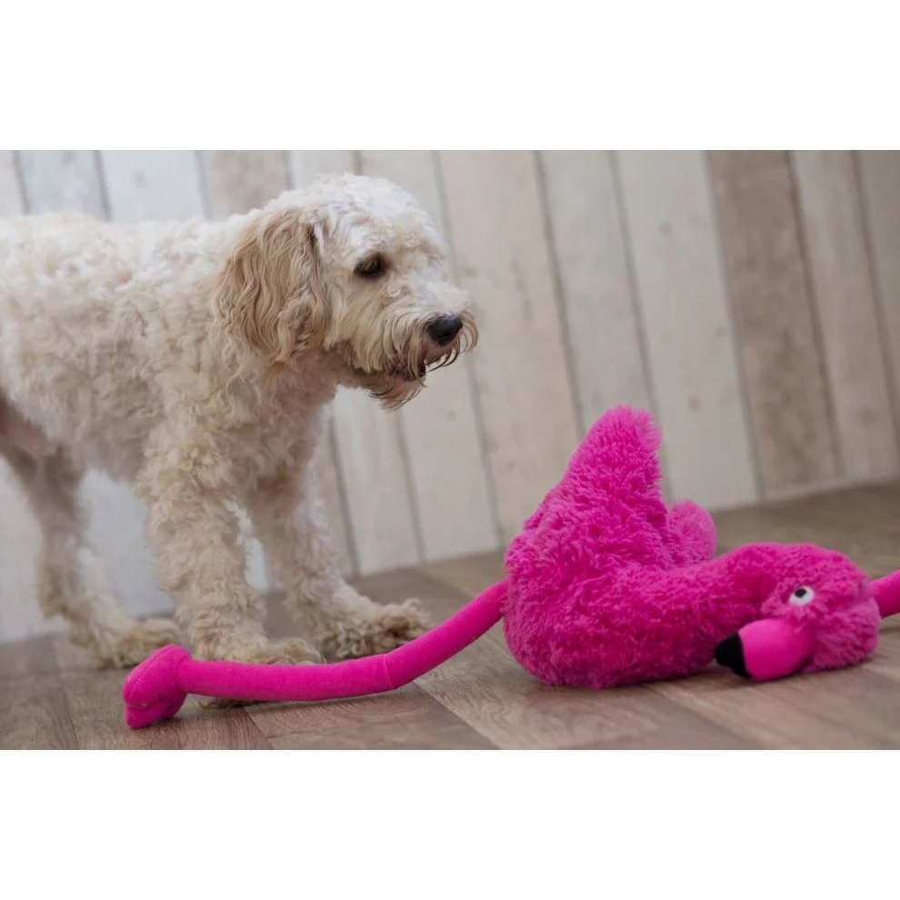 Gor Hugs Flamingo Plush Dog Toy - Image 2