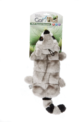 Gor Wild Multi-Squeak Raccoon Dog Toy 30cm - Image 2