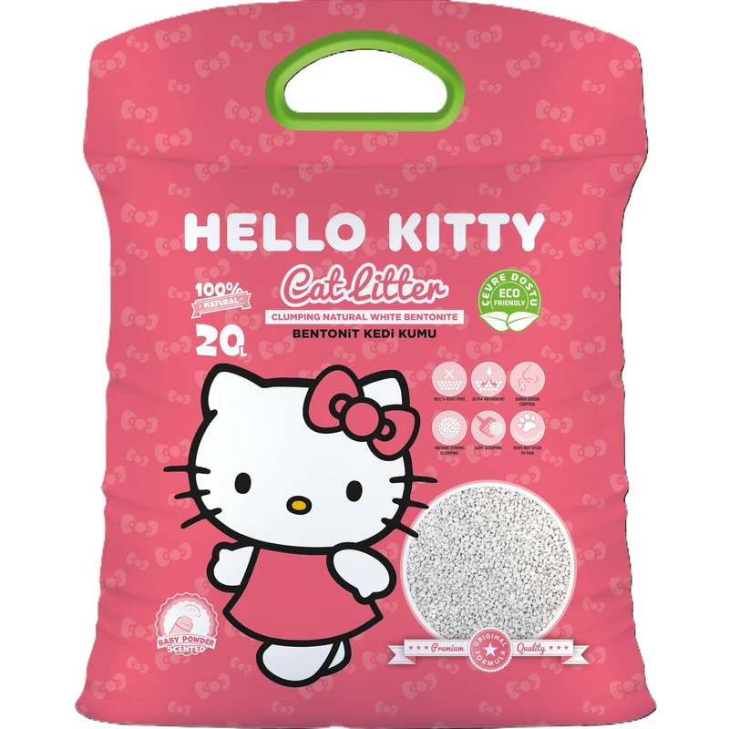 Hello Kitty Bentonite Baby Powder Nonwoven Bag Cat Litter 20L