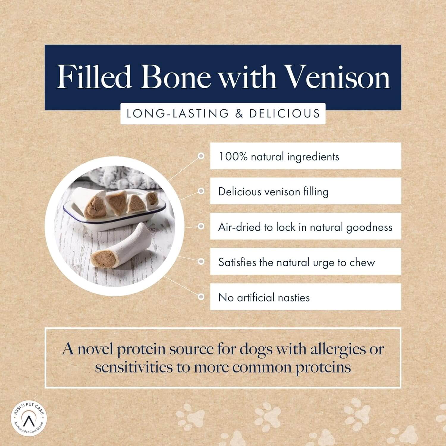 Hollings Filled Bone Venison Natural Dog Treat x 20 - Image 4