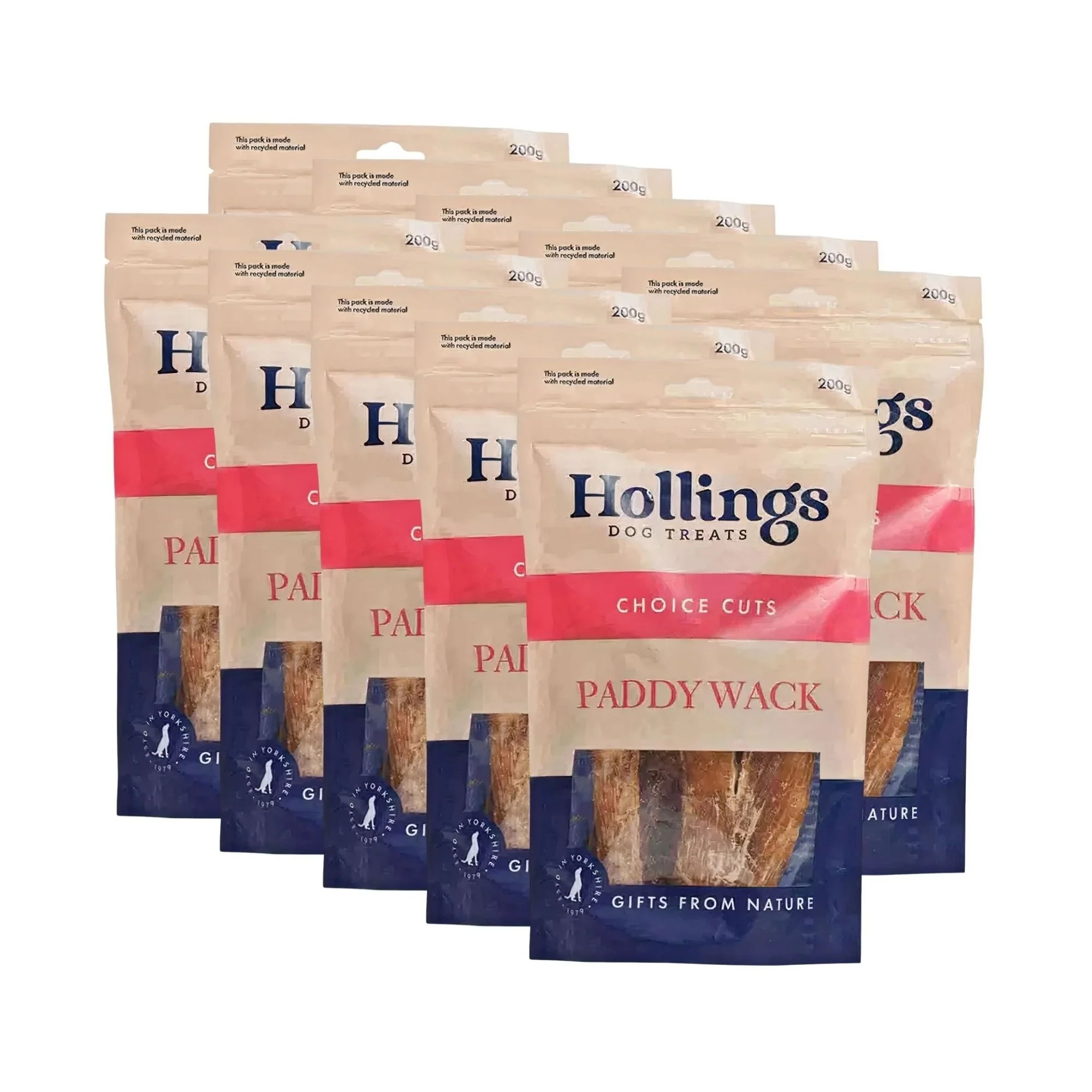 Hollings Paddywack Dog Treats 200g x 10 Packs