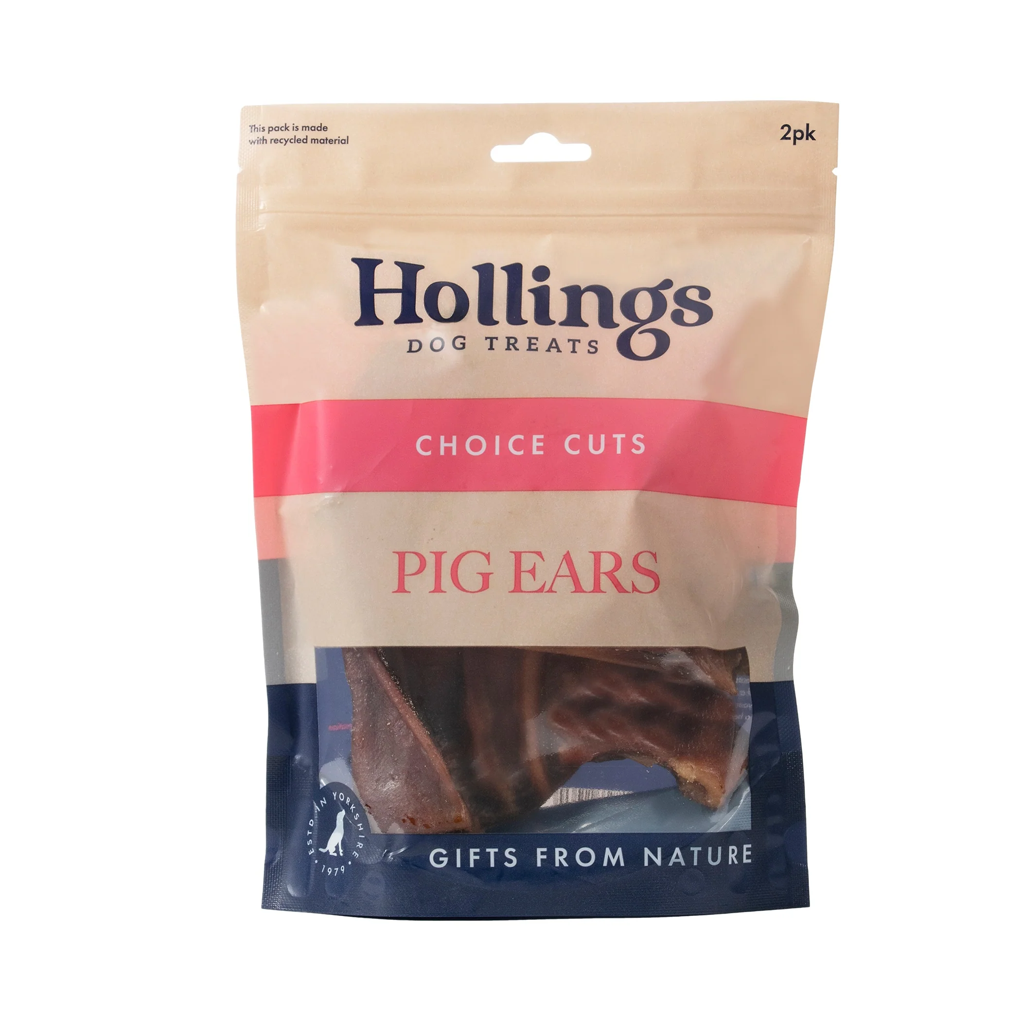 Hollings Pig Ears Dog Treats 2 Pack x 10 - Image 2