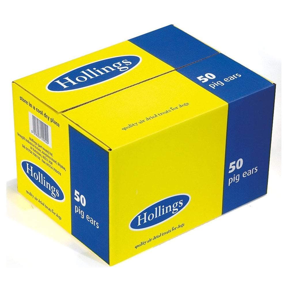 Hollings Pig Ears Natural Dog Treats 5 x 10 Packs - Image 2