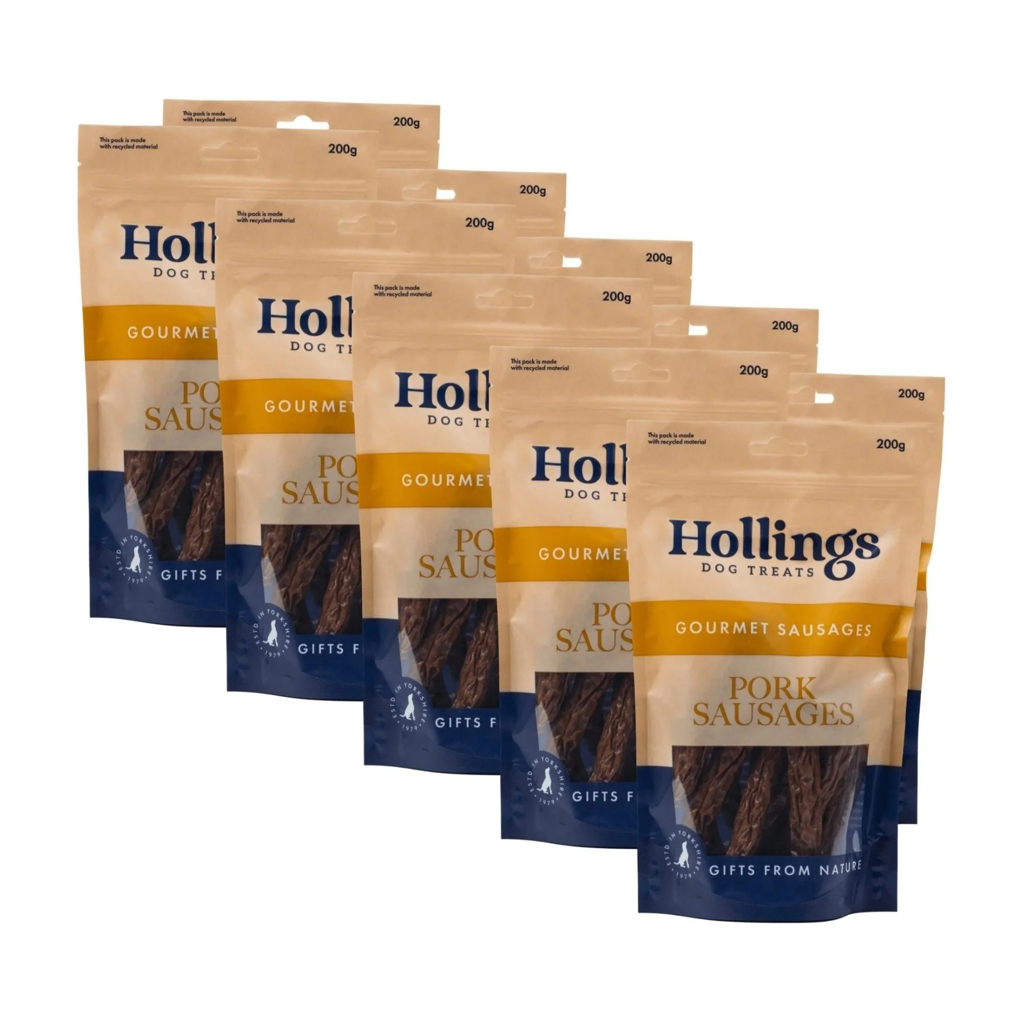 Hollings Gourmet Pork Sausage 200g x 10 Packs