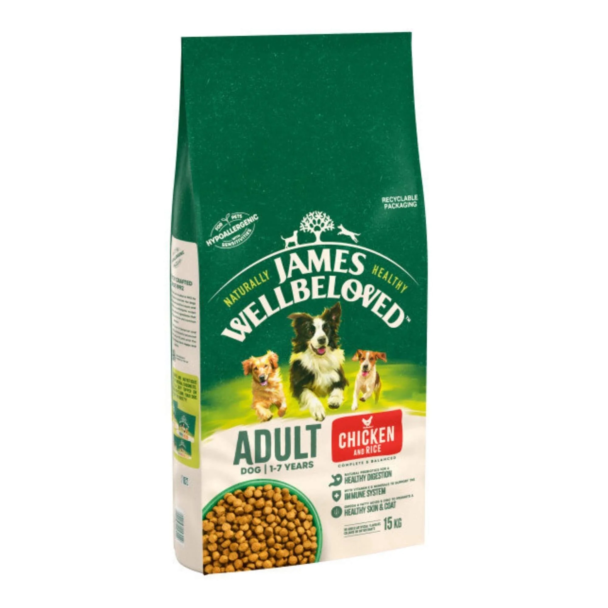 James Wellbeloved Adult Chicken & Rice 15kg