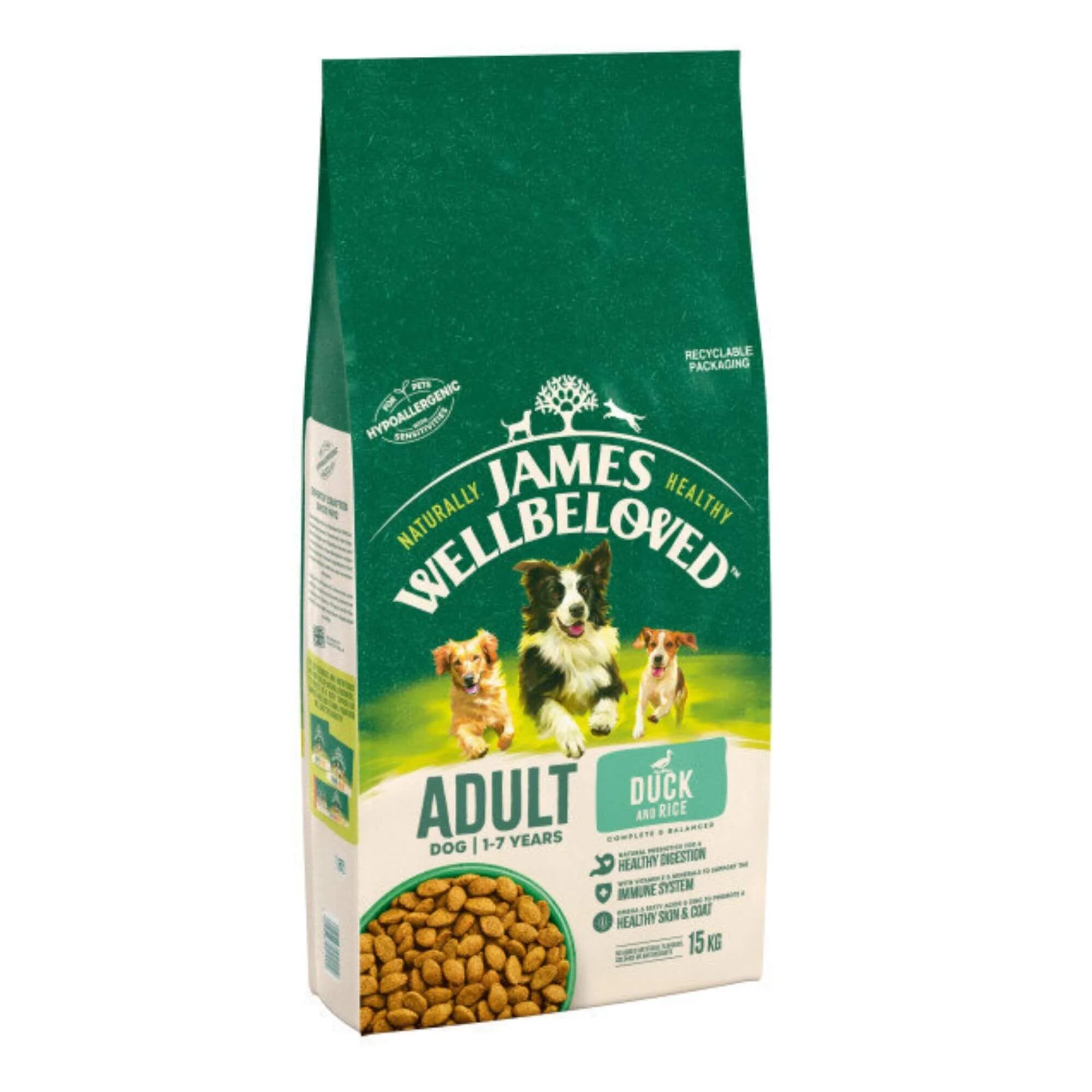 James Wellbeloved Adult Duck & Rice 15kg