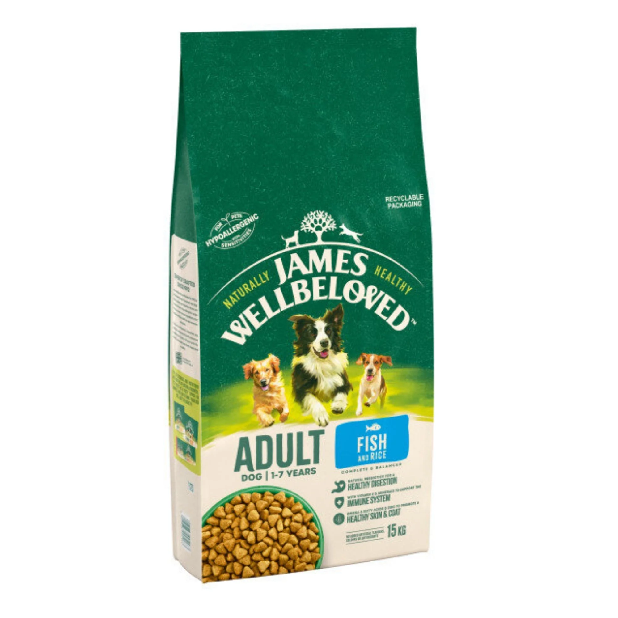 James Wellbeloved Adult Fish & Rice 15kg