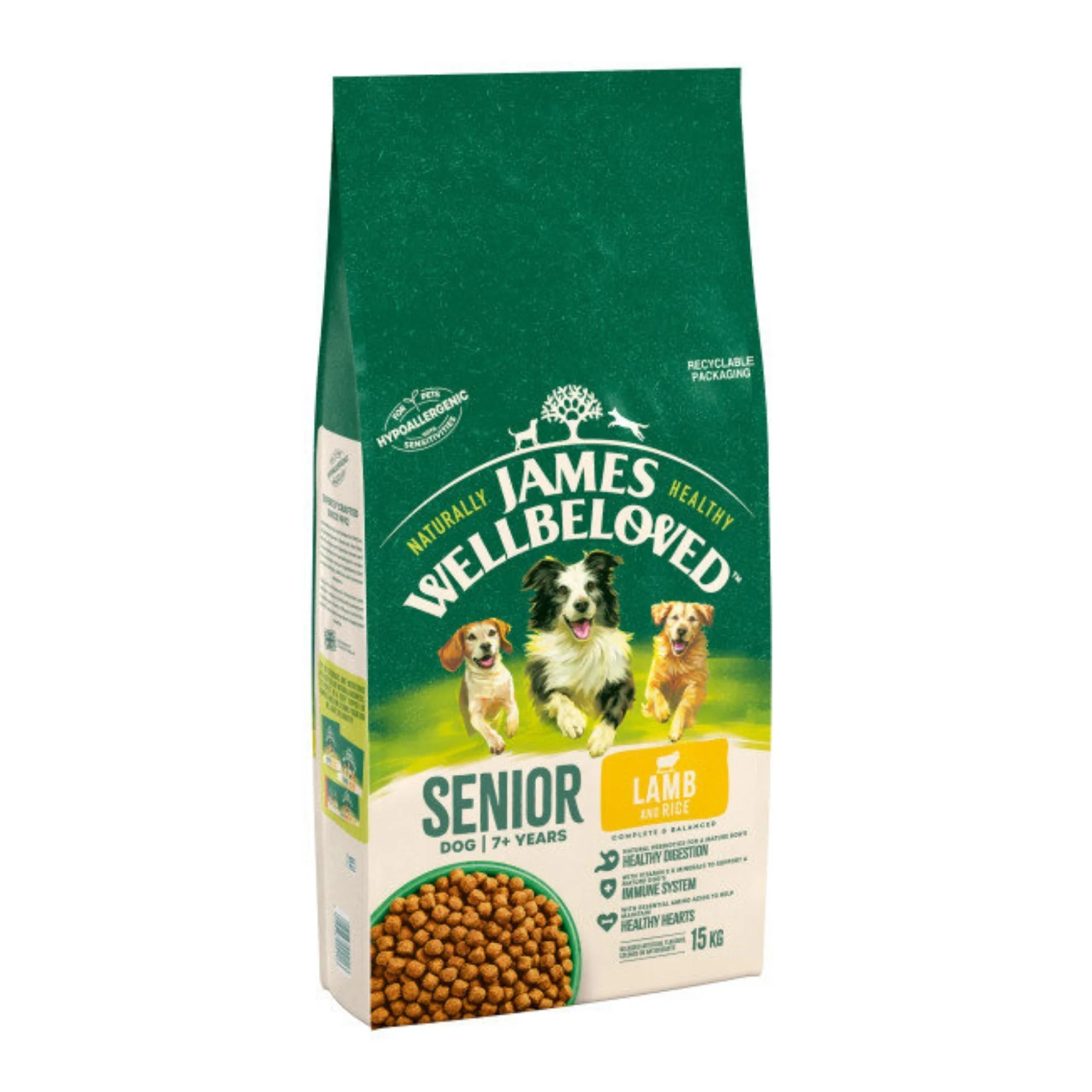 James Wellbeloved Senior Lamb & Rice 15kg