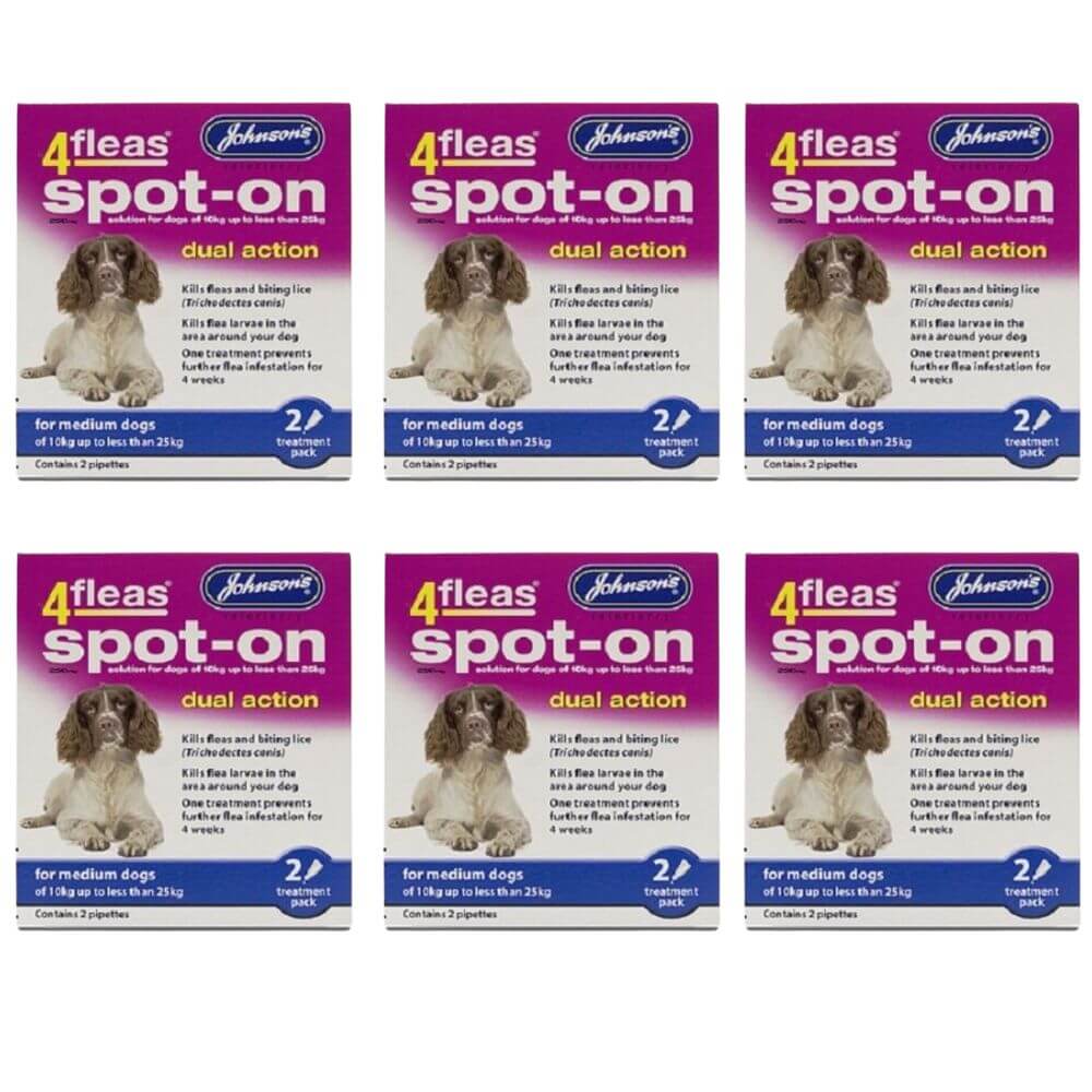 Johnsons 4Fleas Spot On Dual Action Dogs 2 x 6 Treatments - Image 5