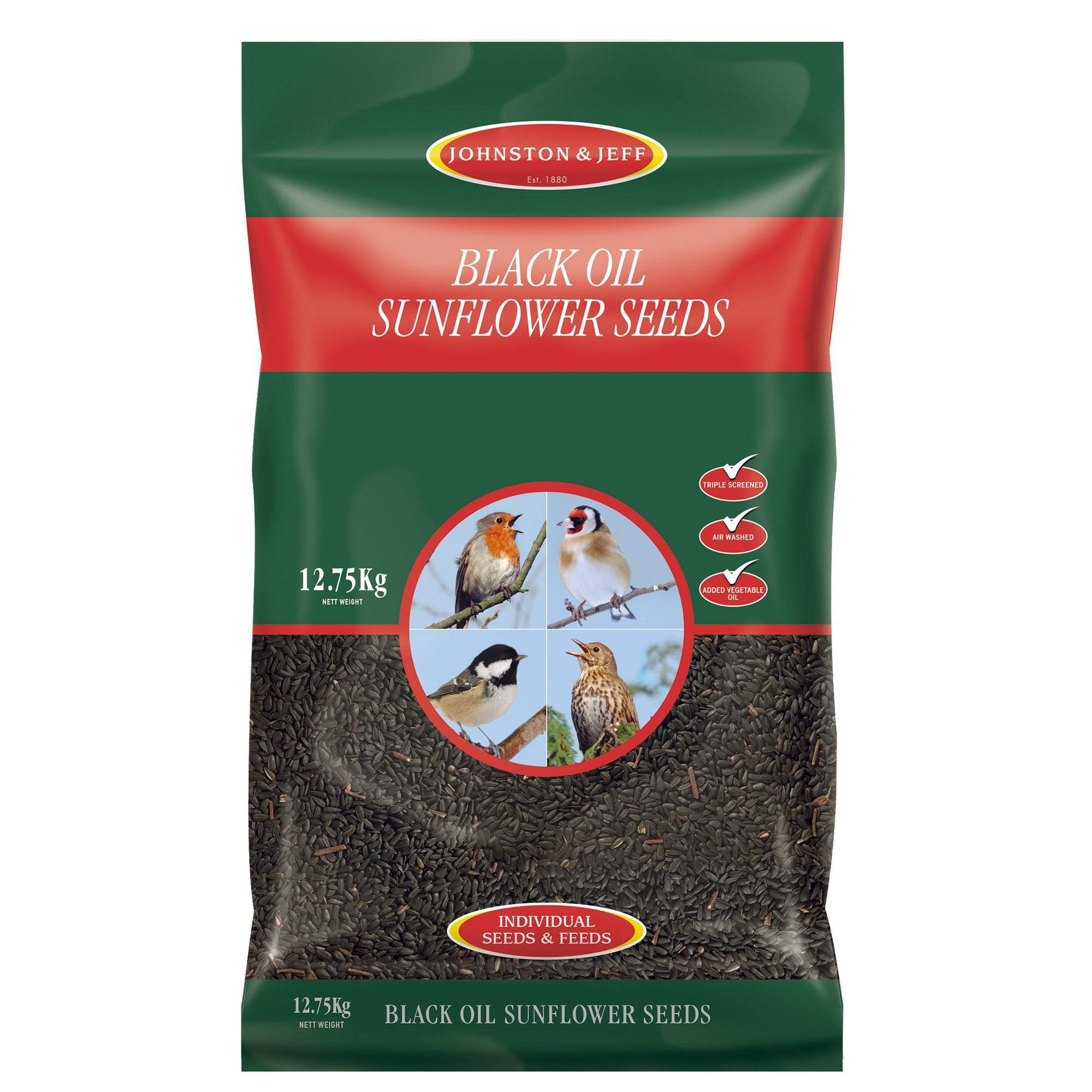 Johnston & Jeff Black Oil Sunflower Seeds - 12.75kg