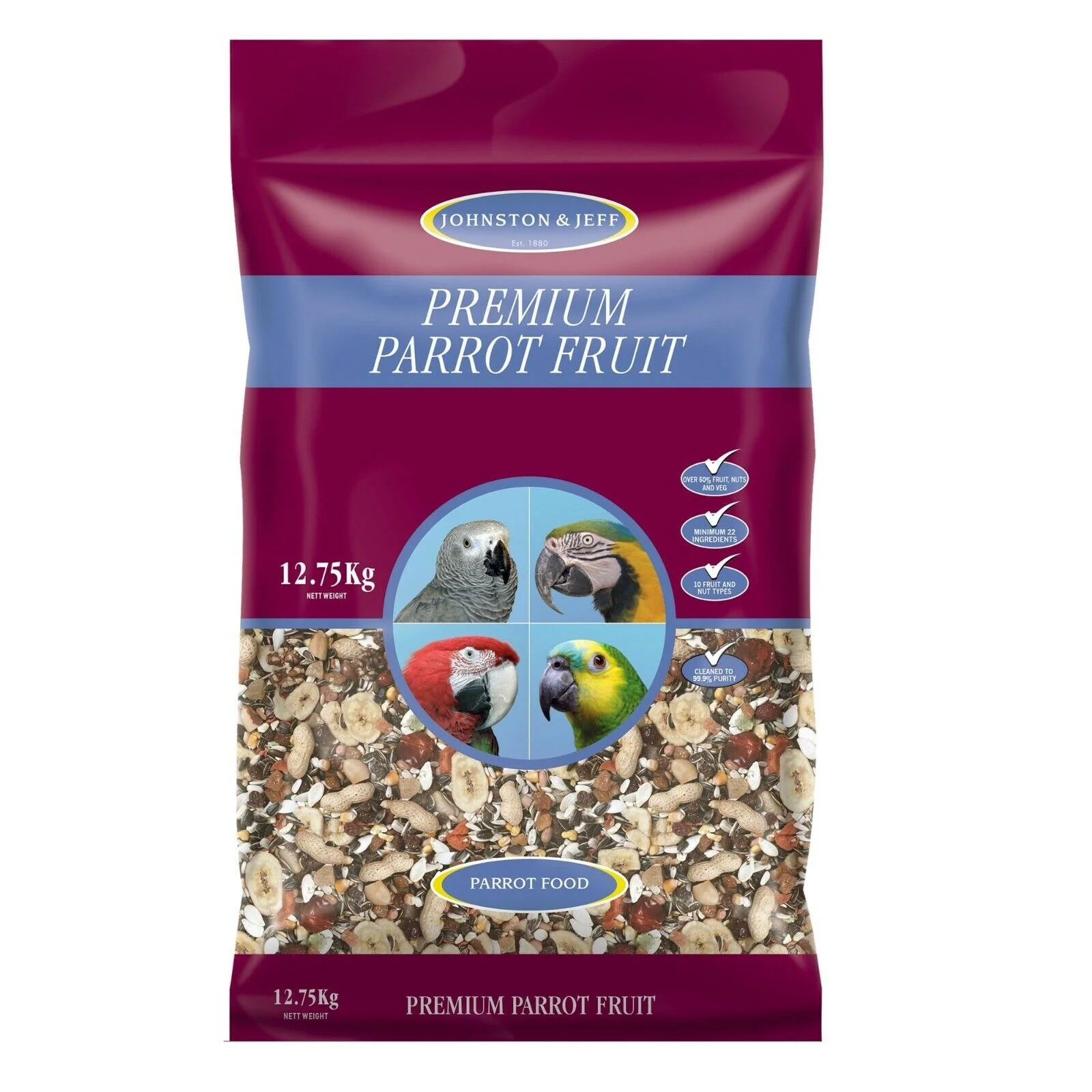 Johnston & Jeff Premium Parrot Fruit Mix - 12.75kg