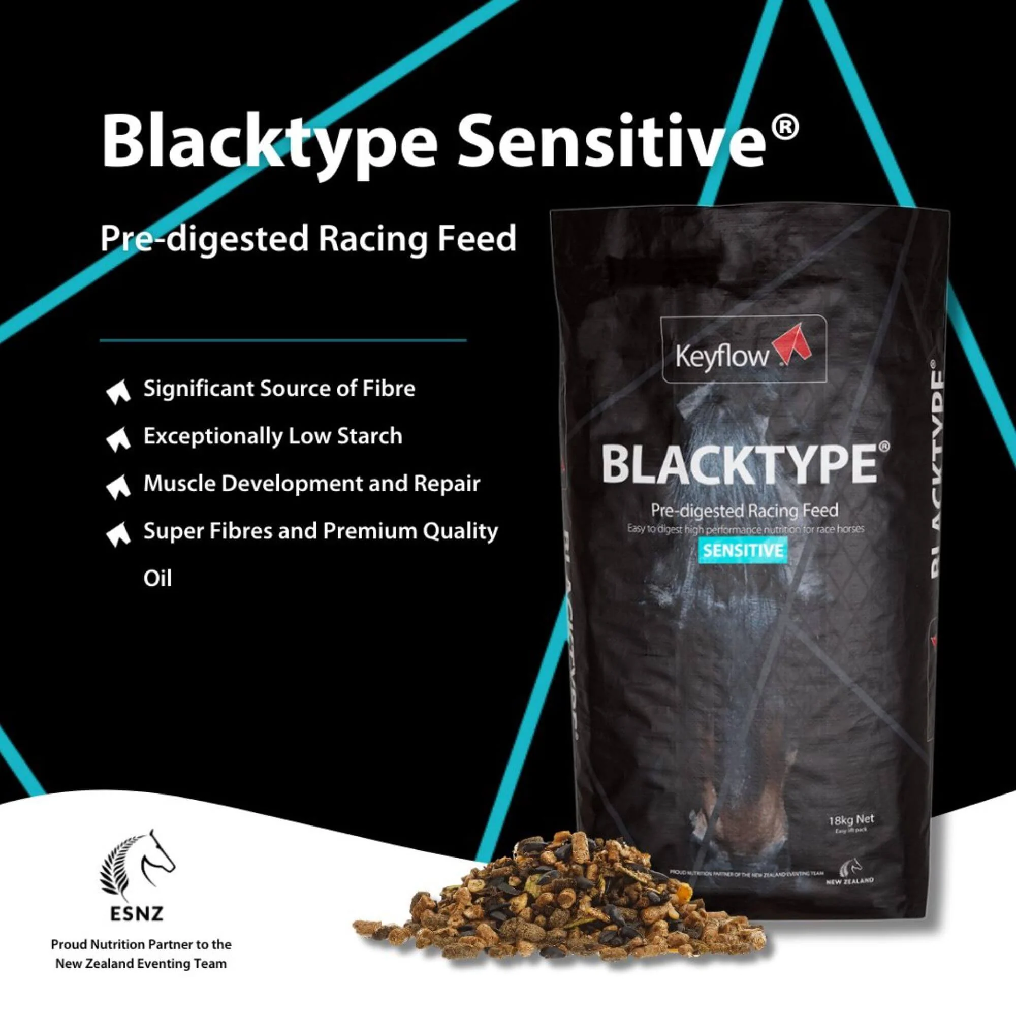 Keyflow BlackType Sensitive Horse Feed 18kg - Image 3