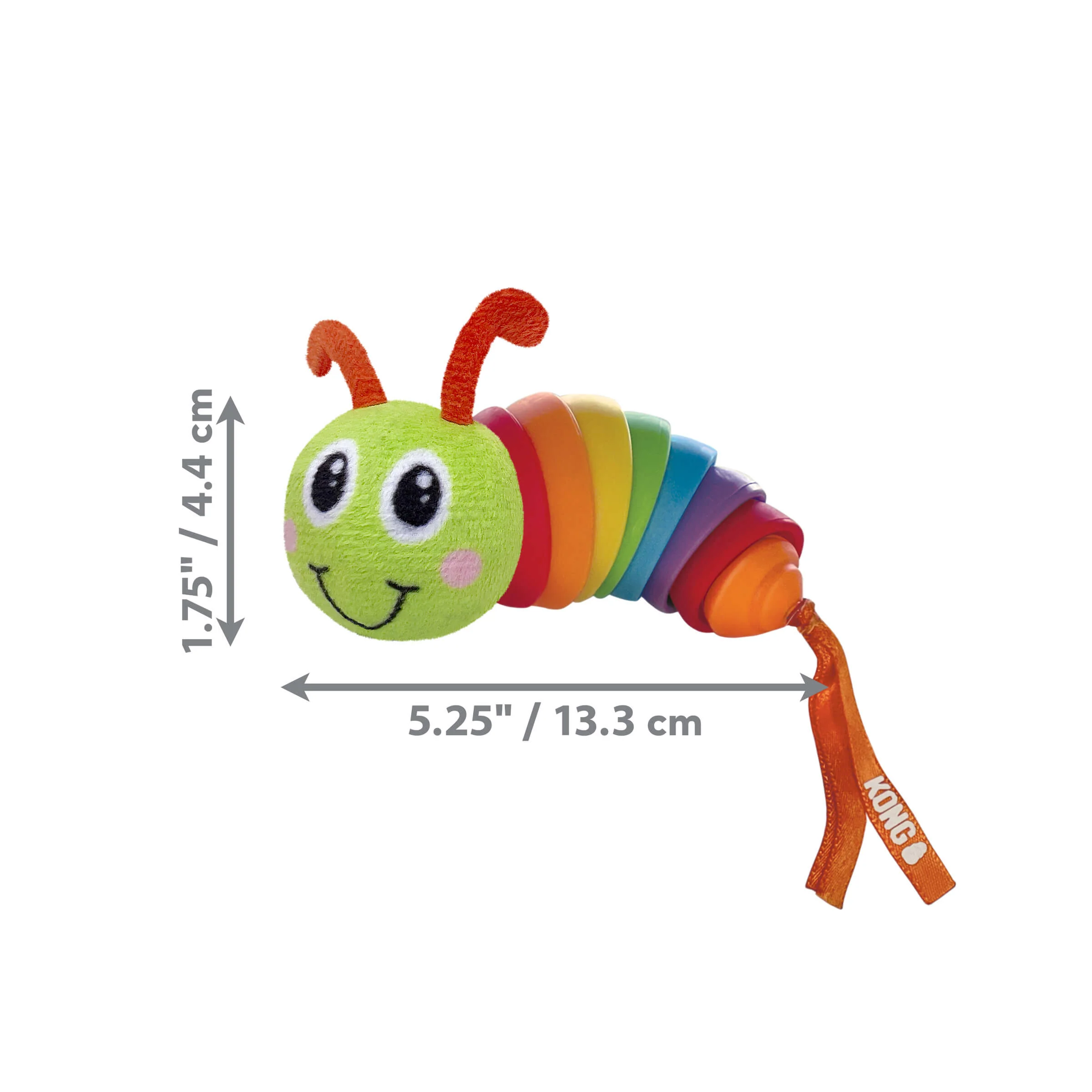 KONG Bat-A-Bout Clackz Caterpillar - Image 2