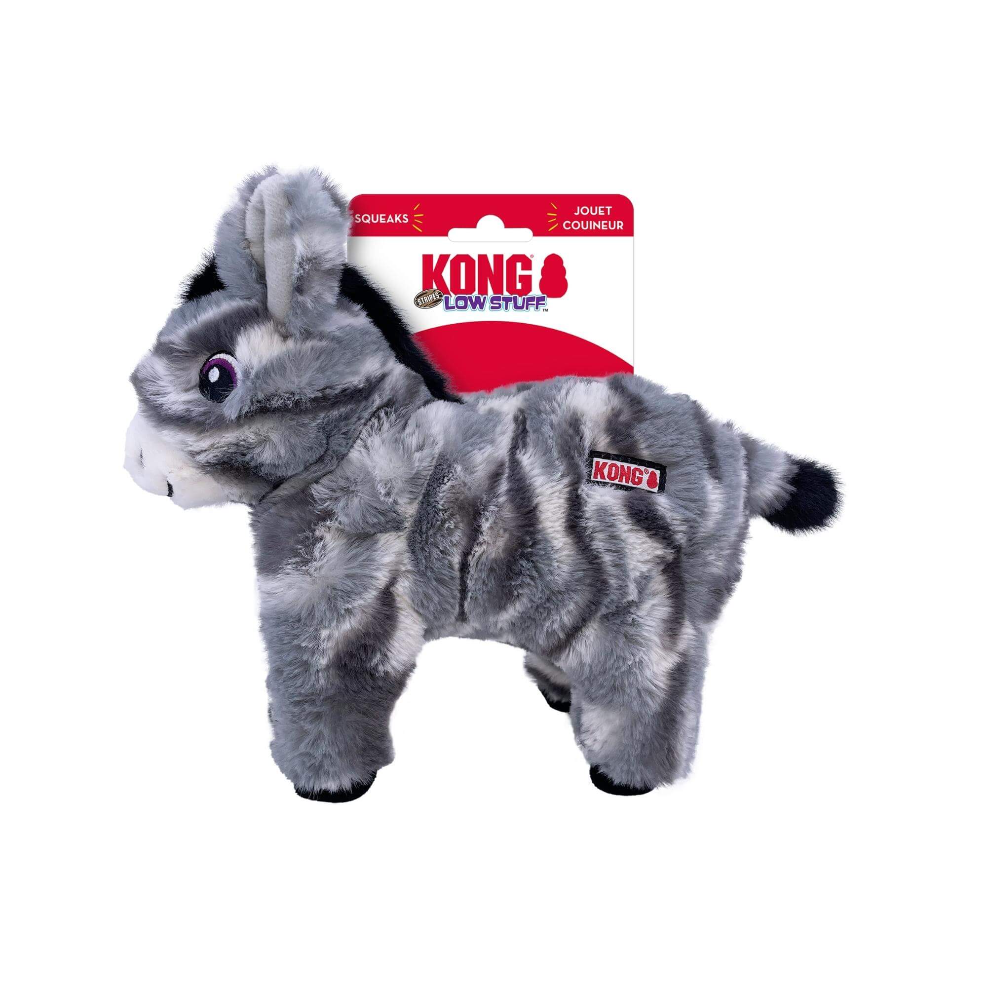 KONG Low Stuff Stripes Donkey