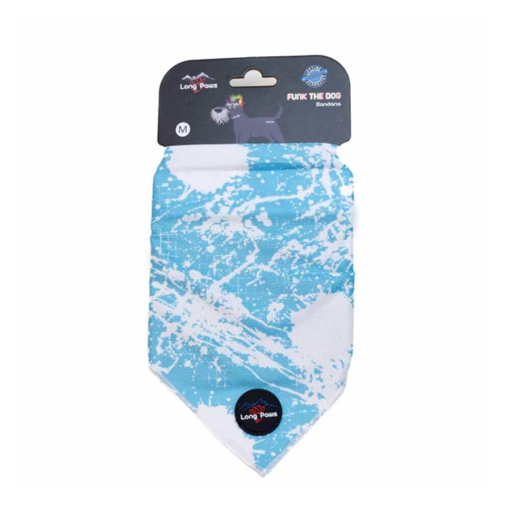 Long Paws Funk The Dog Bandana in Blue Tie Dye - Image 3