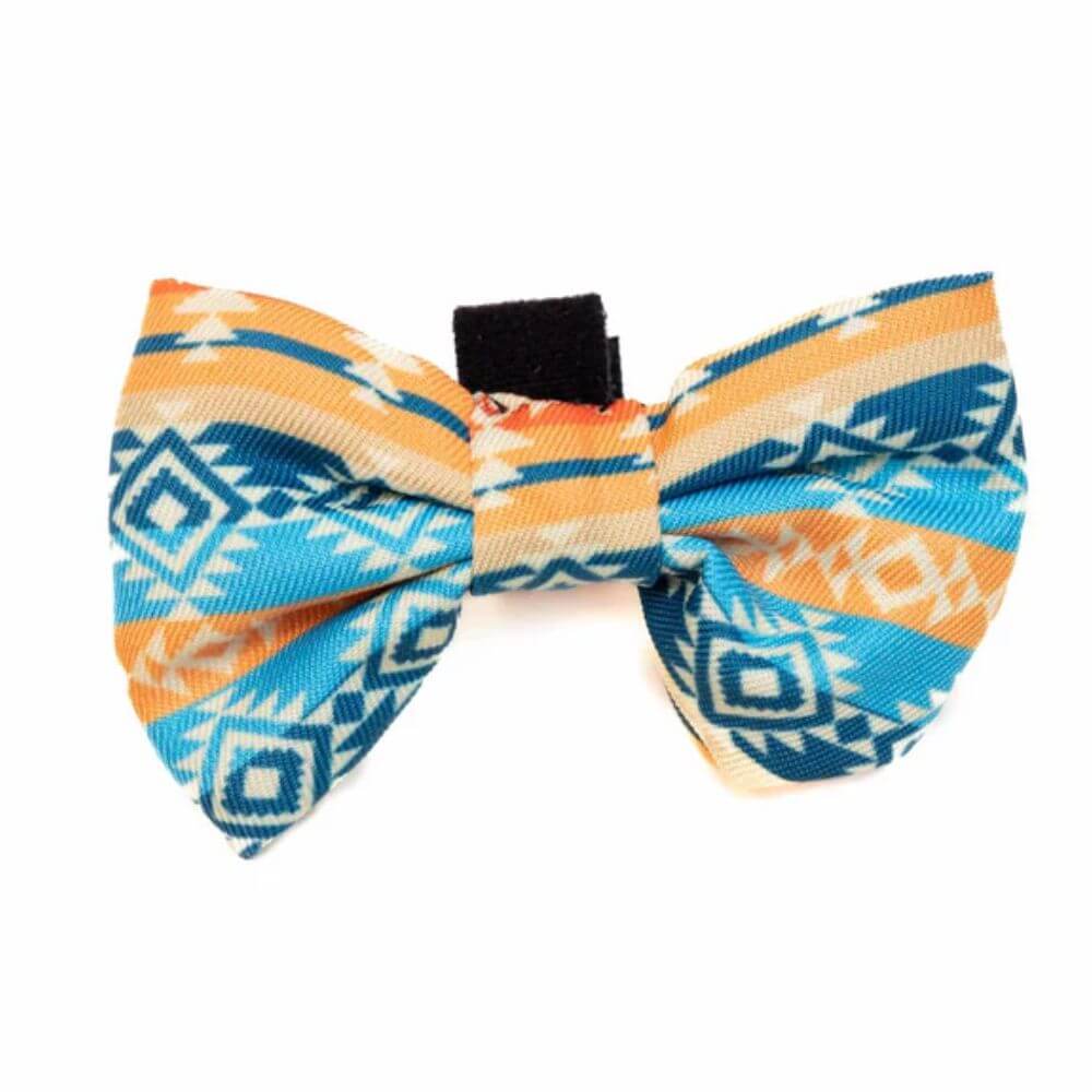 Long Paws Funk The Dog Bow Tie in Sunrise Blue Orange