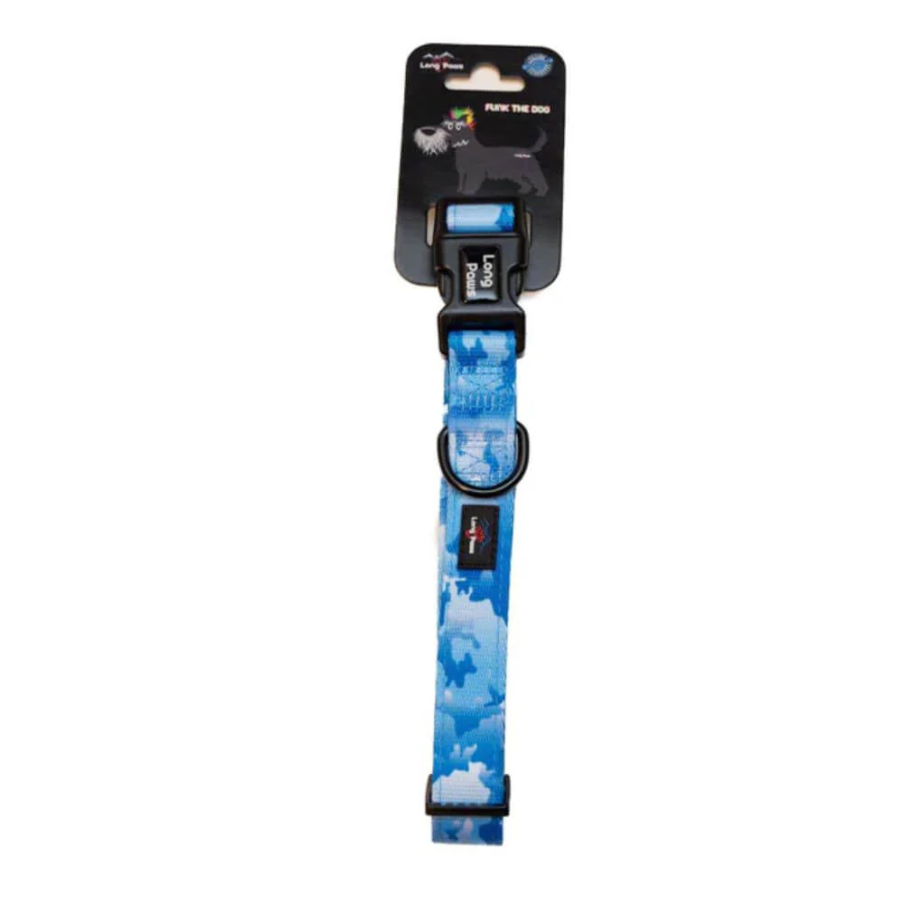 Long Paws Funk The Dog Collar in Blue Camo - Image 3