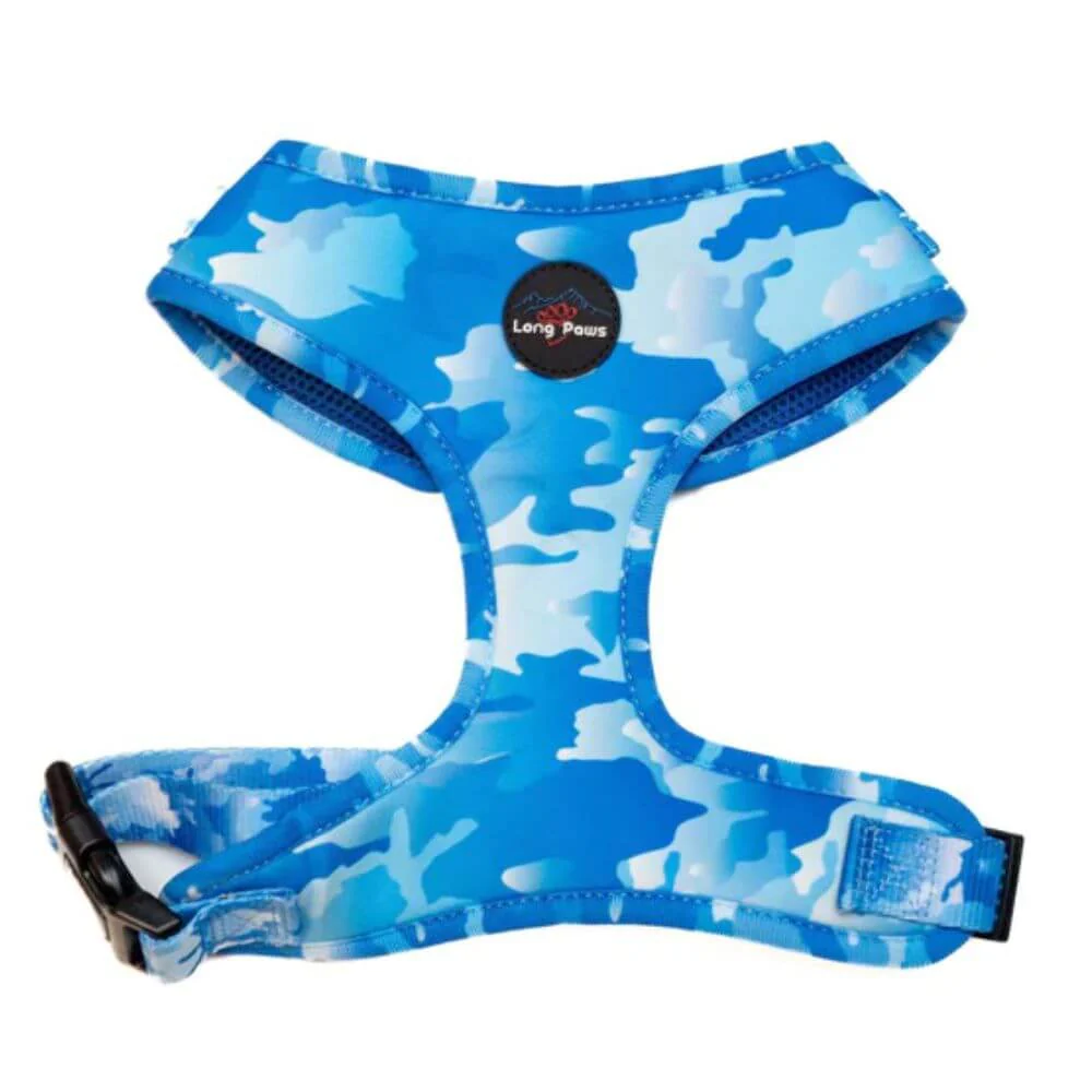 Long Paws Funk The Dog Harness in Blue Camo