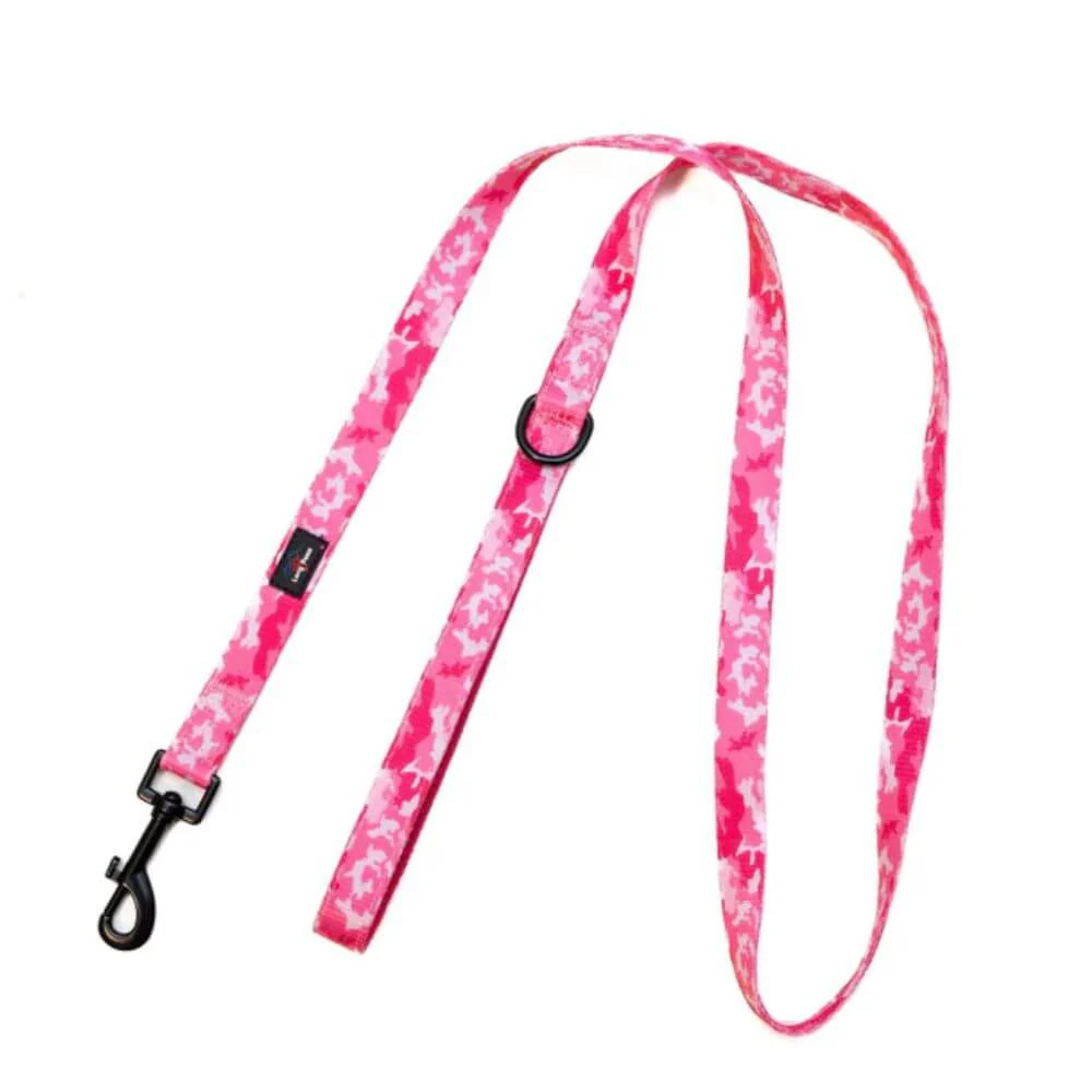 Long Paws Funk The Dog Lead in Pink Camo - Image 2