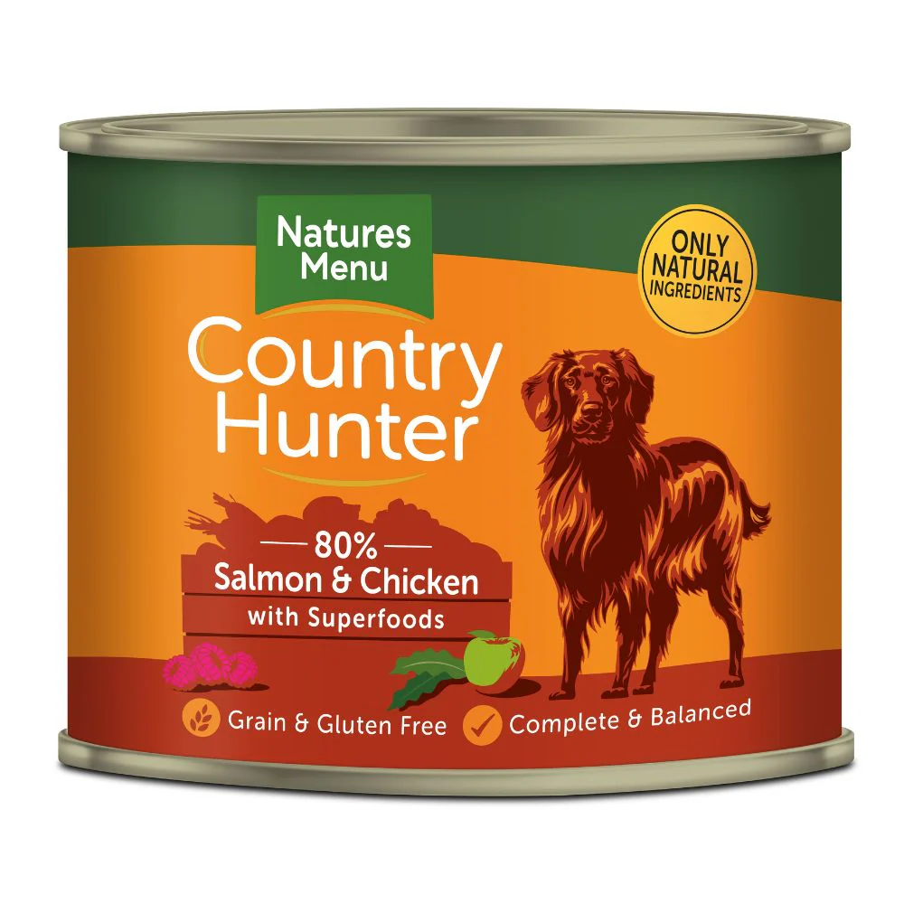 Natures Menu Country Hunter Salmon & Raspberry Tins 6 x 600g
