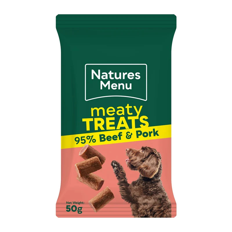 Natures Menu Meaty Treats Beef Dog Treats 50g x 12 - Image 2