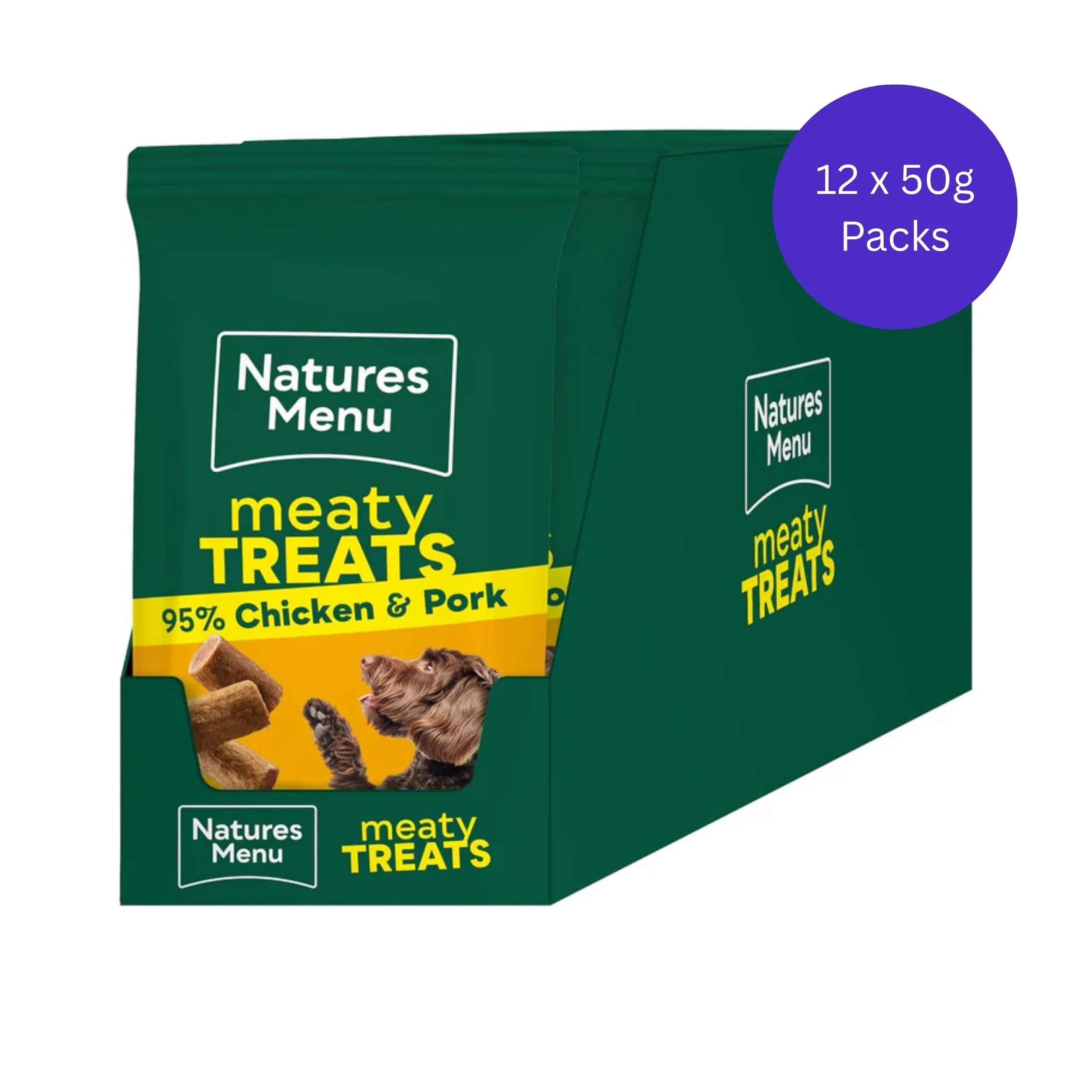 Natures Menu Meaty Treats Chicken Dog Treats 50g x 12