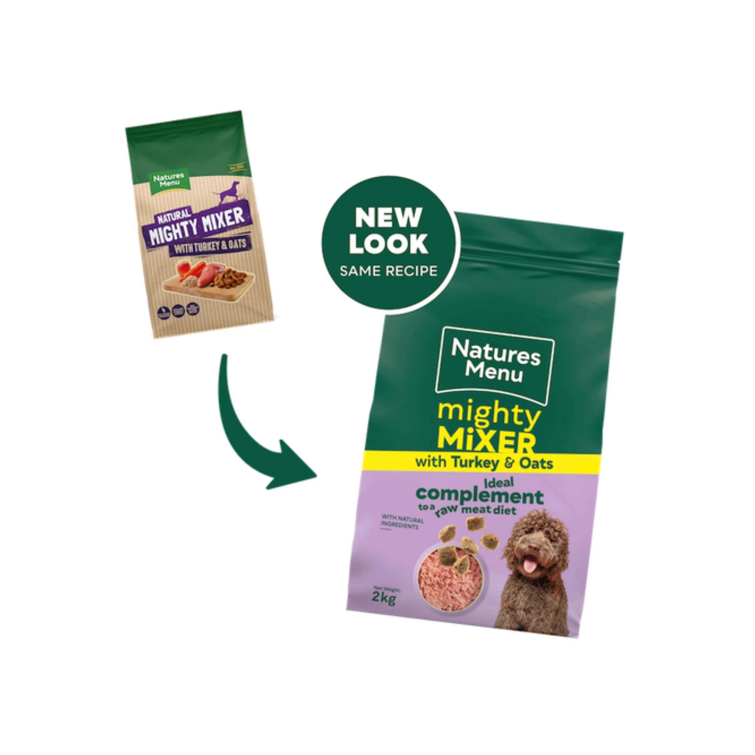 Natures Menu Mighty Mixer Turkey & Oats Dog Food 10kg - Image 2