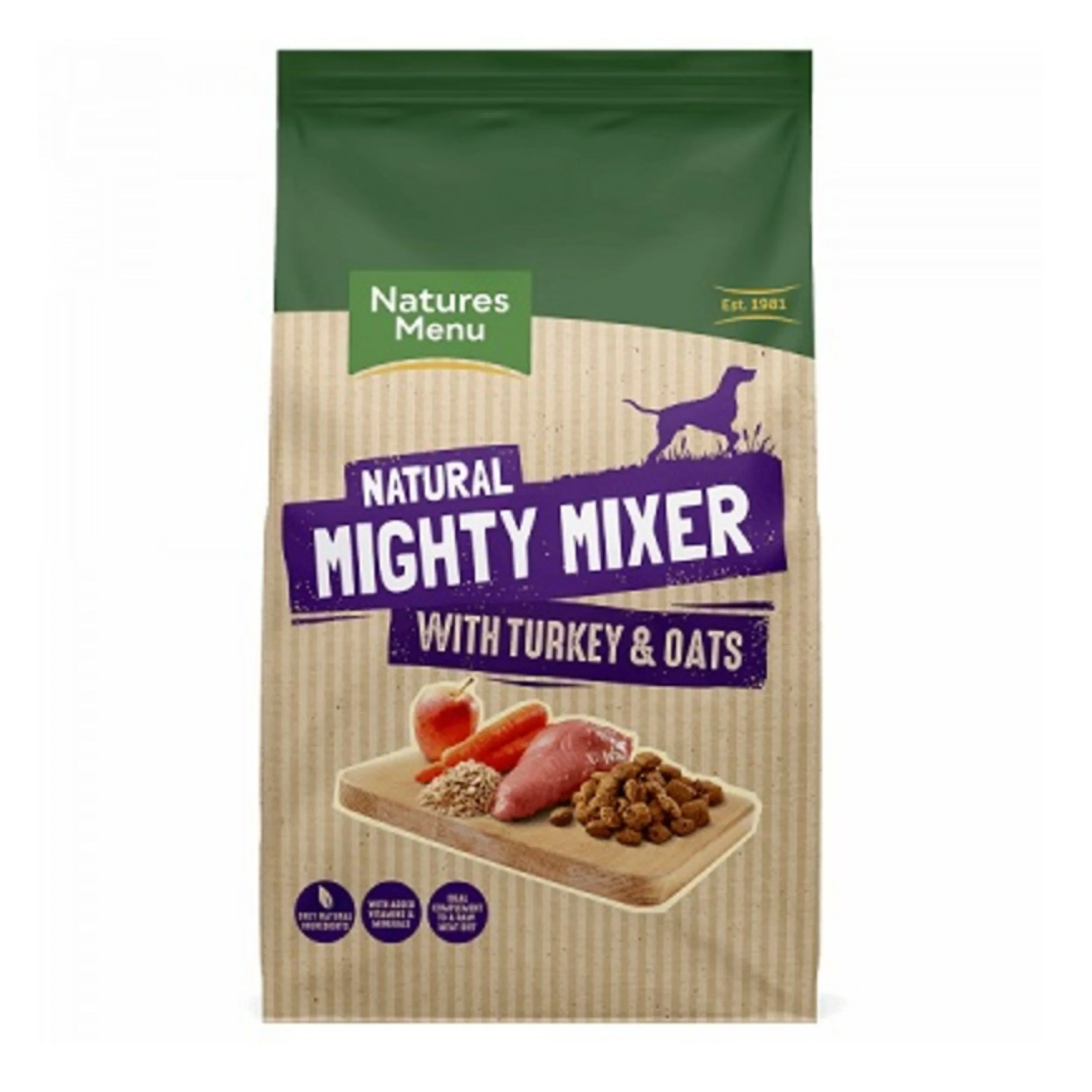 Natures Menu Mighty Mixer Turkey & Oats Dog Food 10kg - Image 4